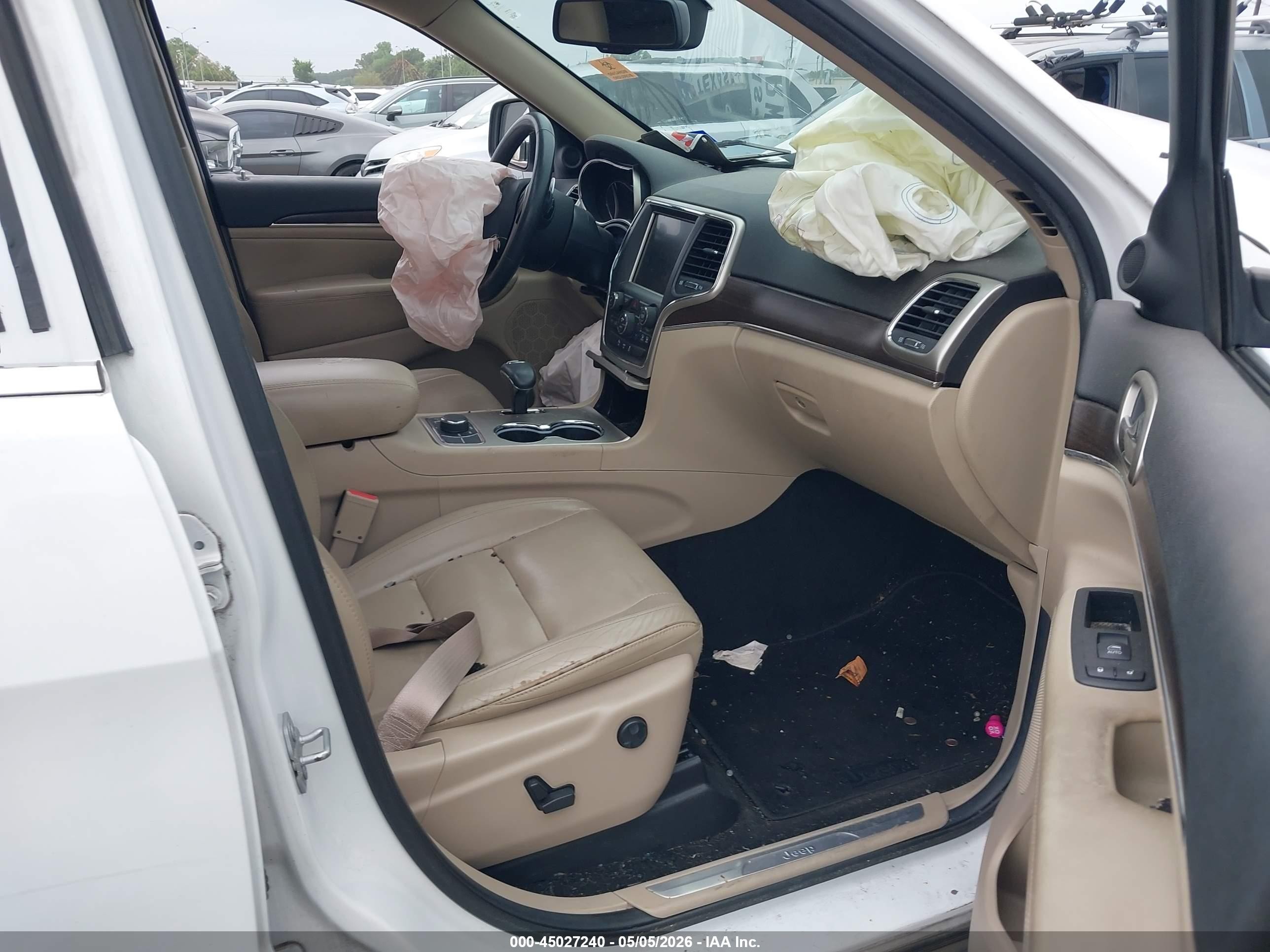 2015 Jeep Grand Cherokee Limited White vin: 1C4RJFBG6FC609991