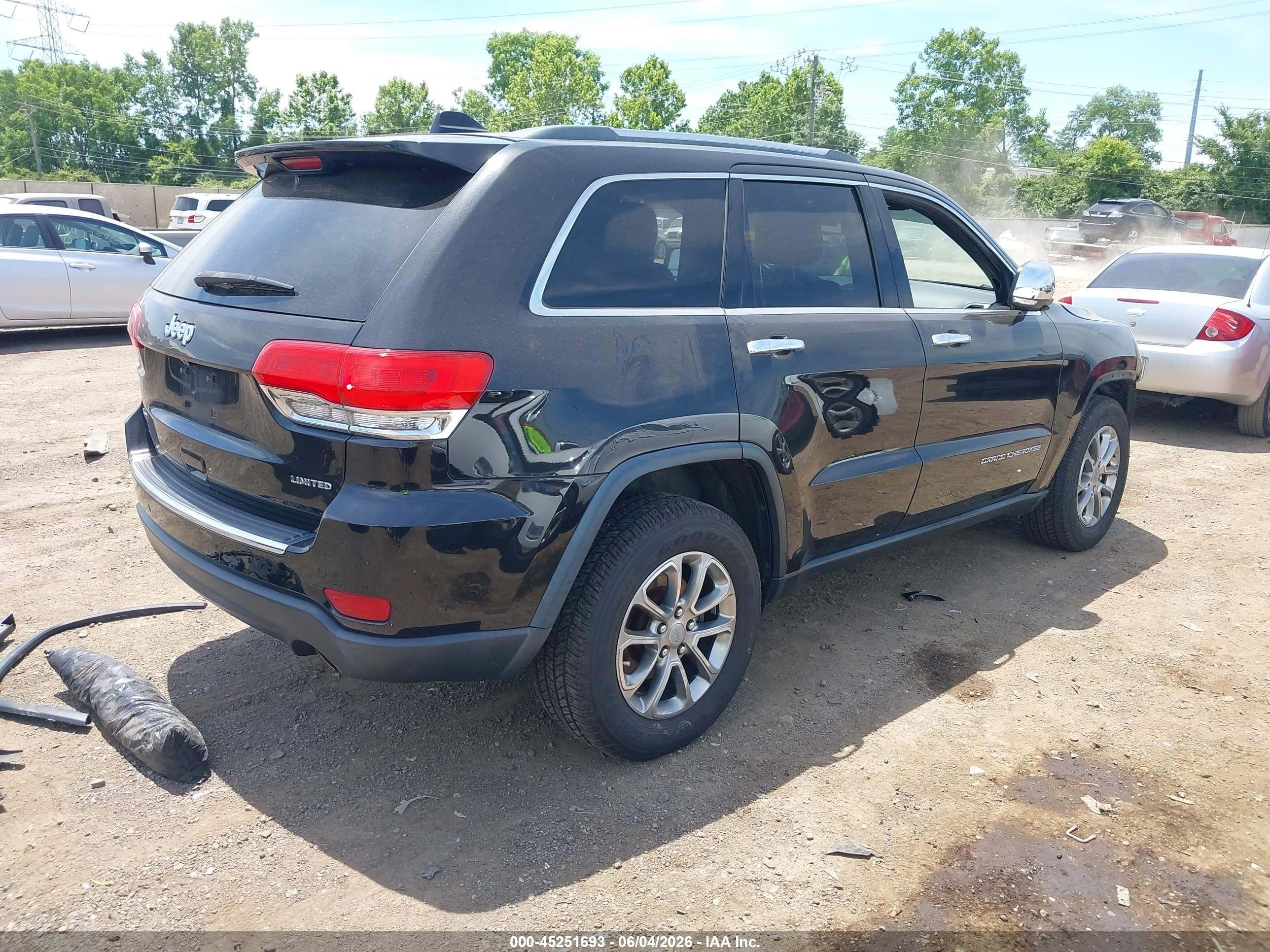 2015 Jeep Grand Cherokee Limited Black vin: 1C4RJFBG6FC625365