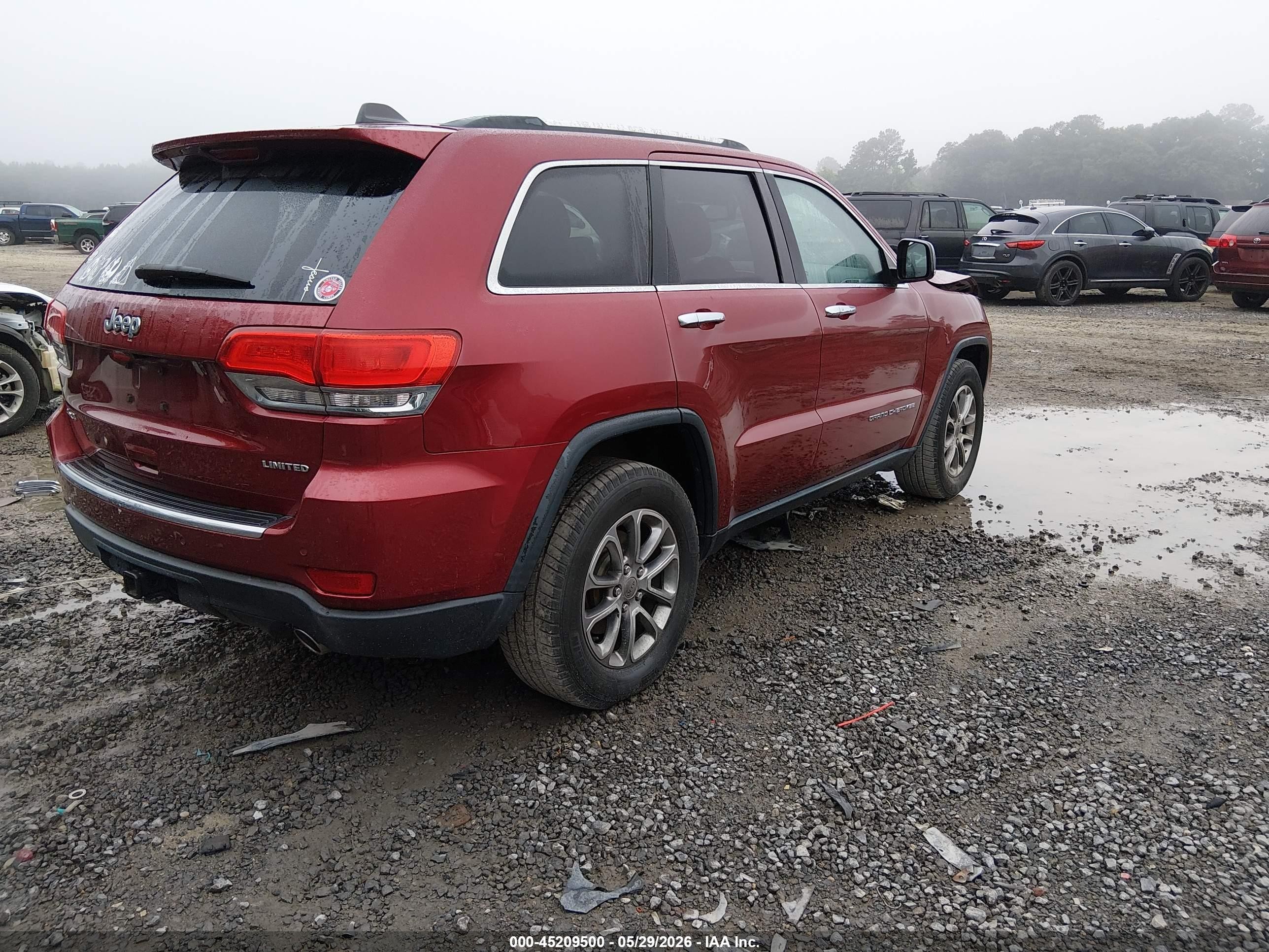 2015 Jeep Grand Cherokee Limited Red vin: 1C4RJFBG6FC632090