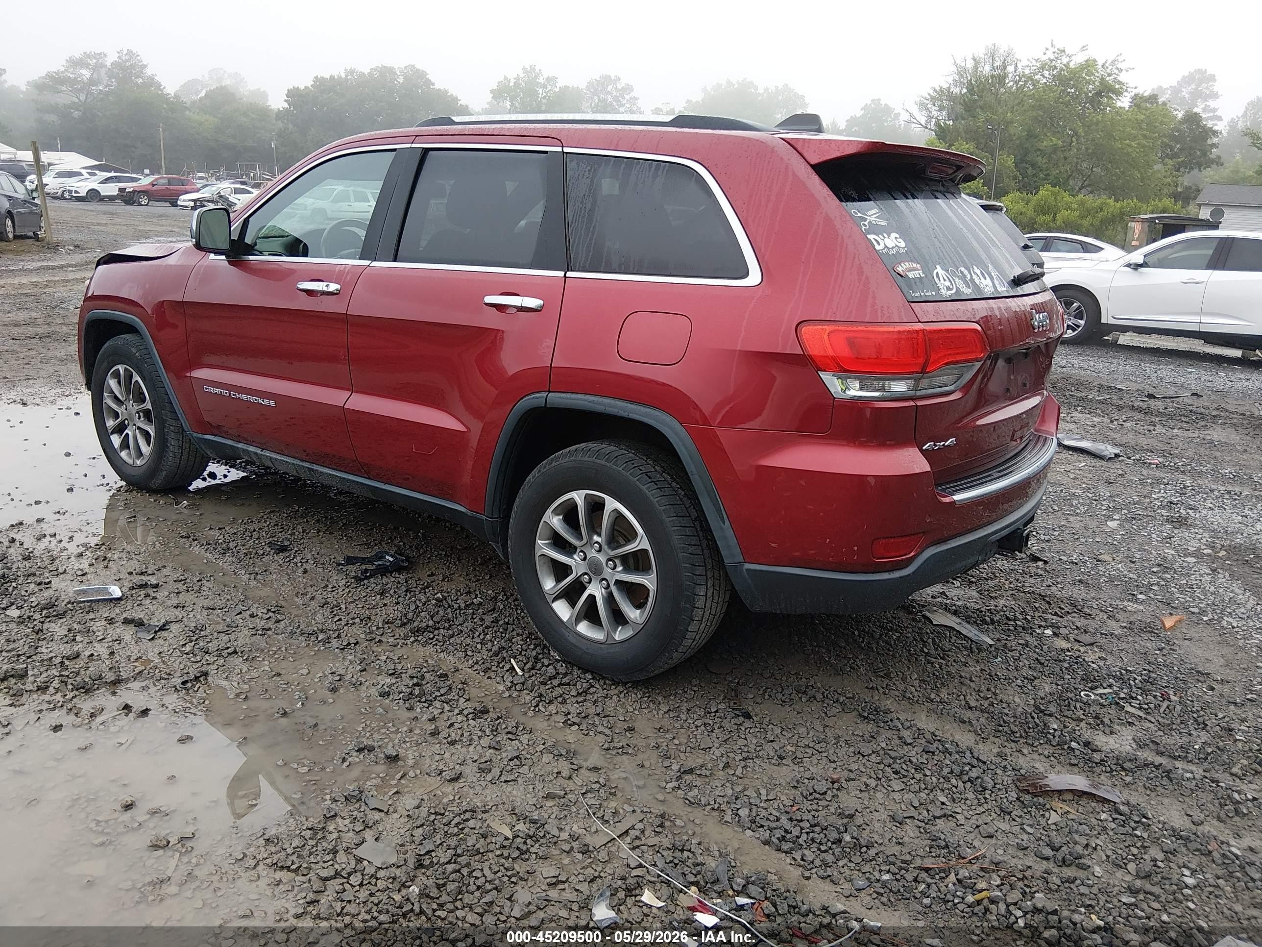 2015 Jeep Grand Cherokee Limited Red vin: 1C4RJFBG6FC632090