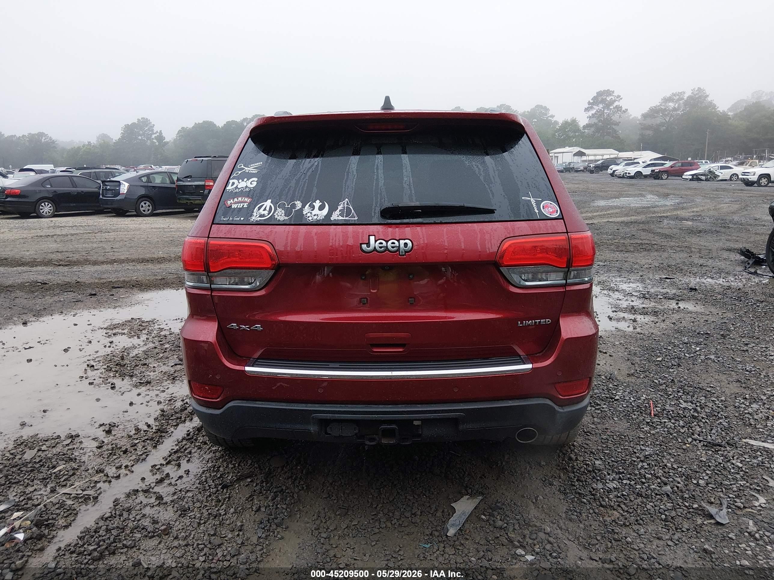 2015 Jeep Grand Cherokee Limited Red vin: 1C4RJFBG6FC632090