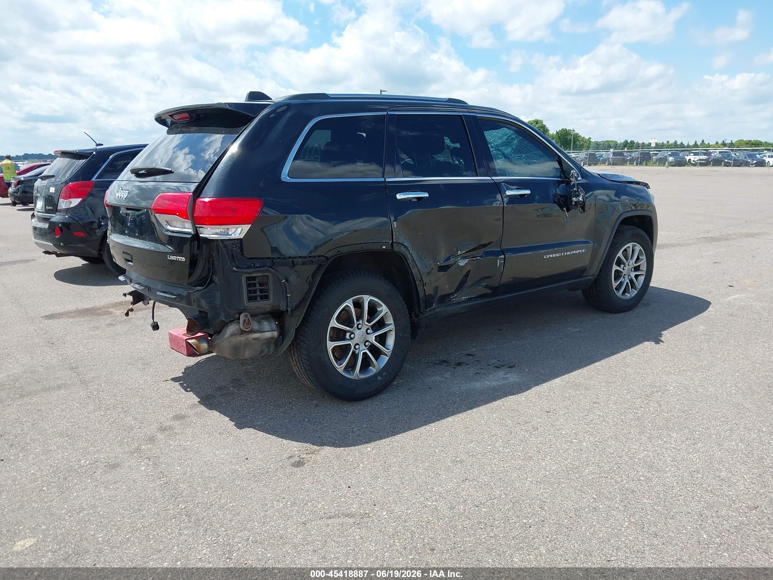 2015 Jeep Grand Cherokee Limited Black vin: 1C4RJFBG6FC643736