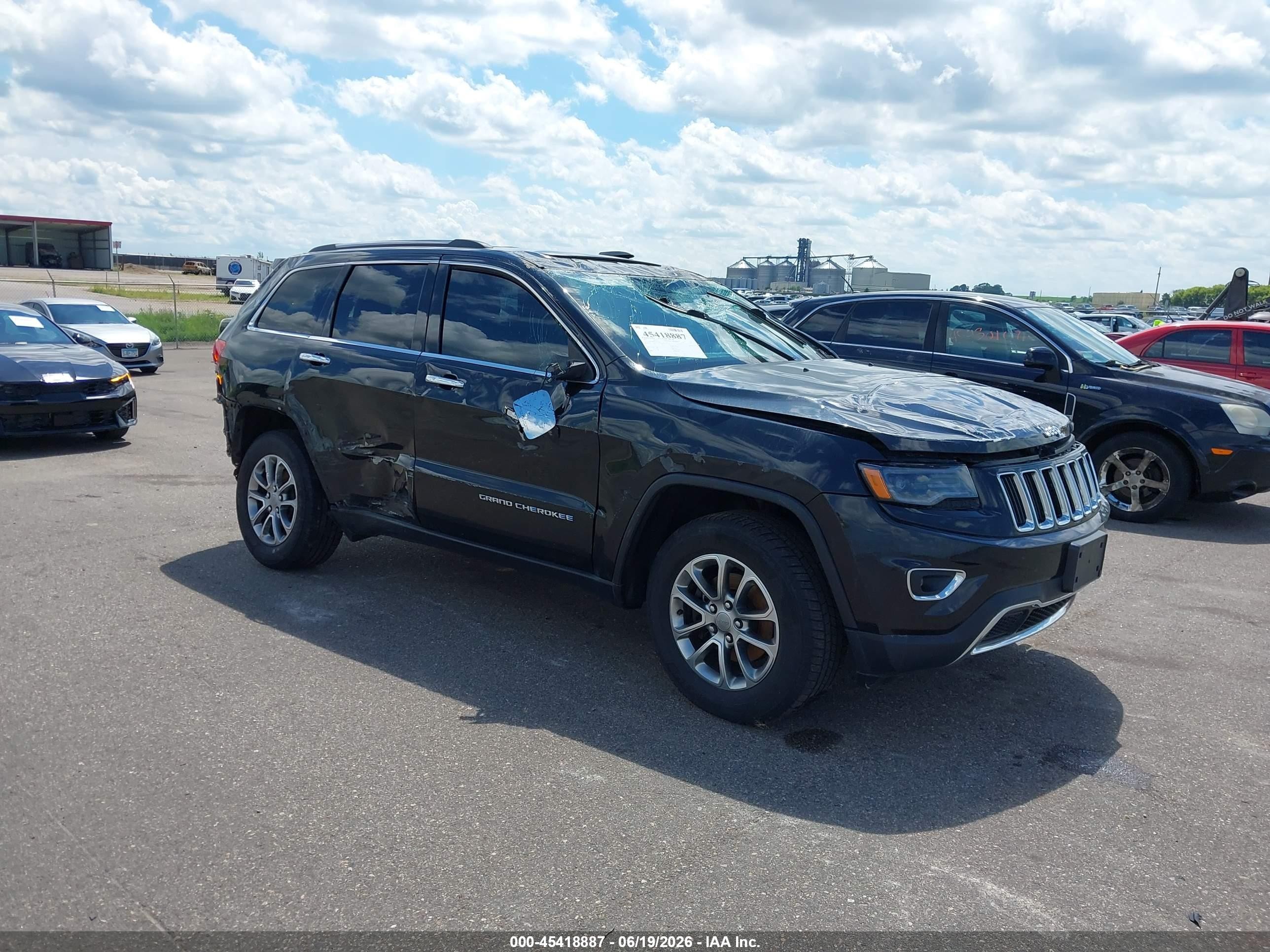 2015 Jeep Grand Cherokee Limited Черный vin: 1C4RJFBG6FC643736