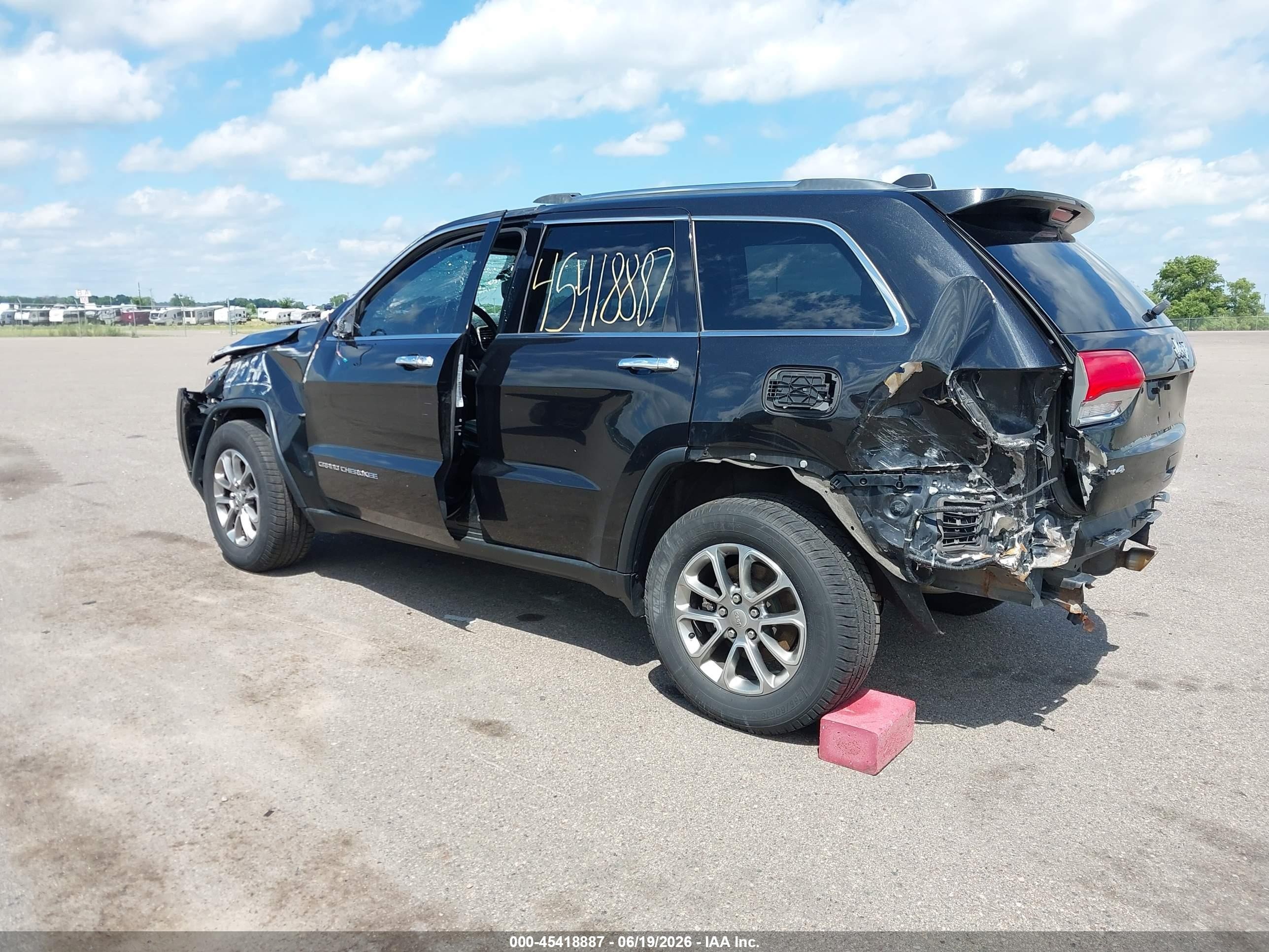 2015 Jeep Grand Cherokee Limited Black vin: 1C4RJFBG6FC643736