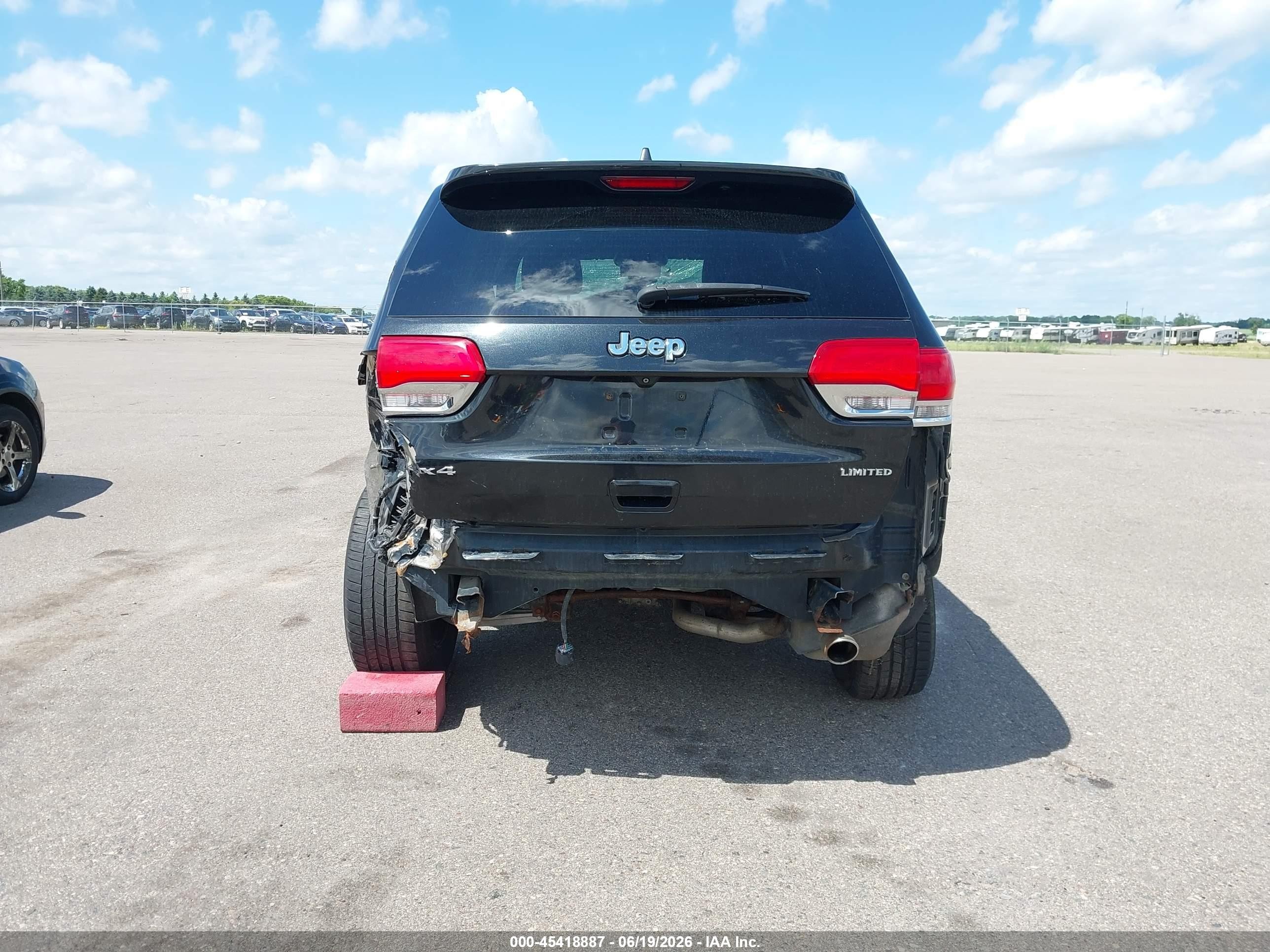 2015 Jeep Grand Cherokee Limited Black vin: 1C4RJFBG6FC643736