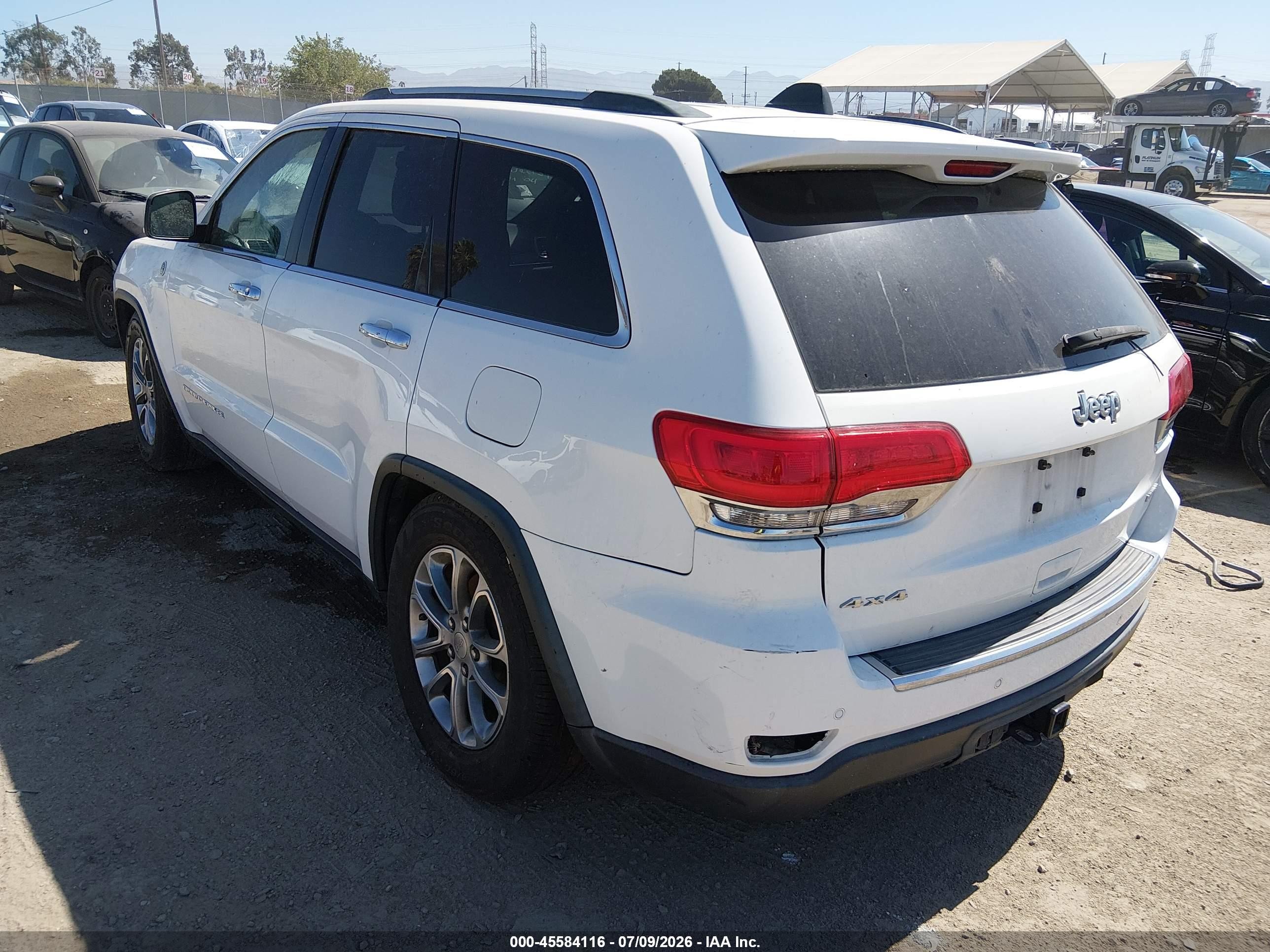 2015 Jeep Grand Cherokee Limited White vin: 1C4RJFBG6FC685033