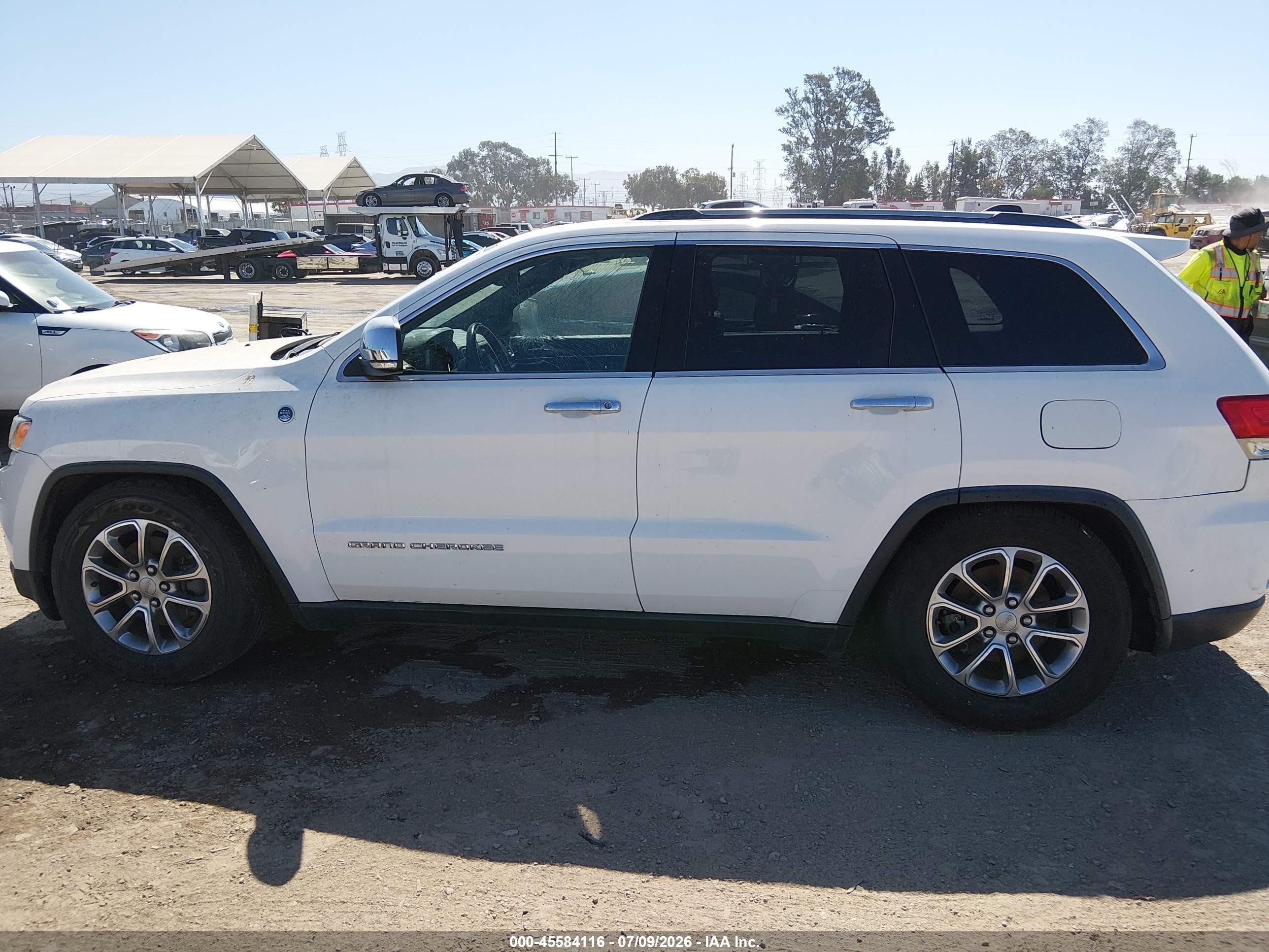 2015 Jeep Grand Cherokee Limited White vin: 1C4RJFBG6FC685033