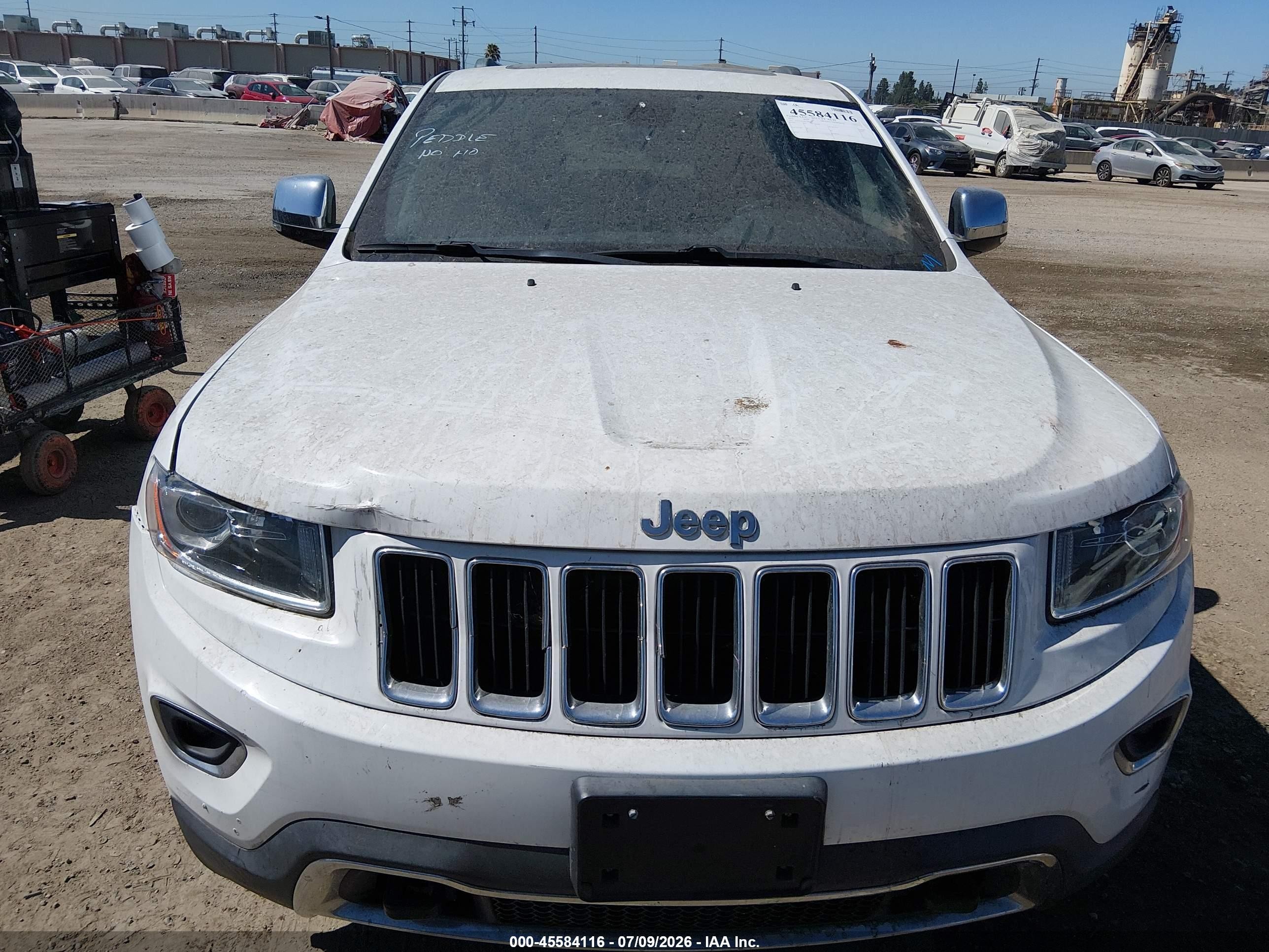 2015 Jeep Grand Cherokee Limited White vin: 1C4RJFBG6FC685033