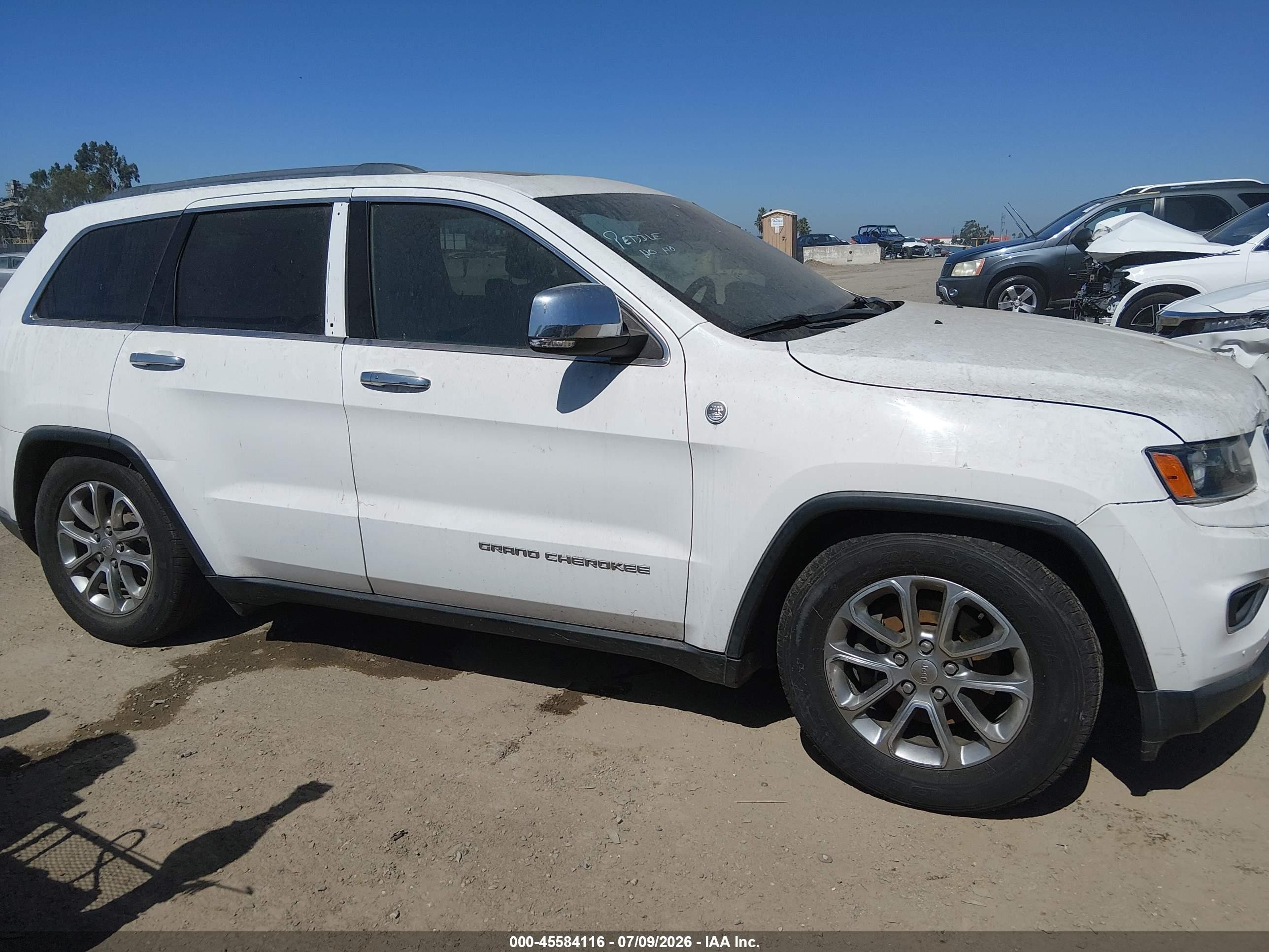 2015 Jeep Grand Cherokee Limited White vin: 1C4RJFBG6FC685033