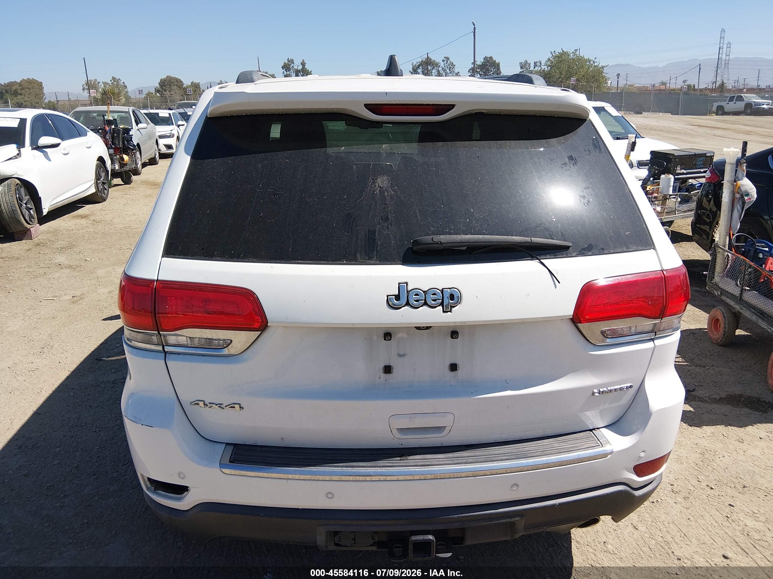 2015 Jeep Grand Cherokee Limited White vin: 1C4RJFBG6FC685033