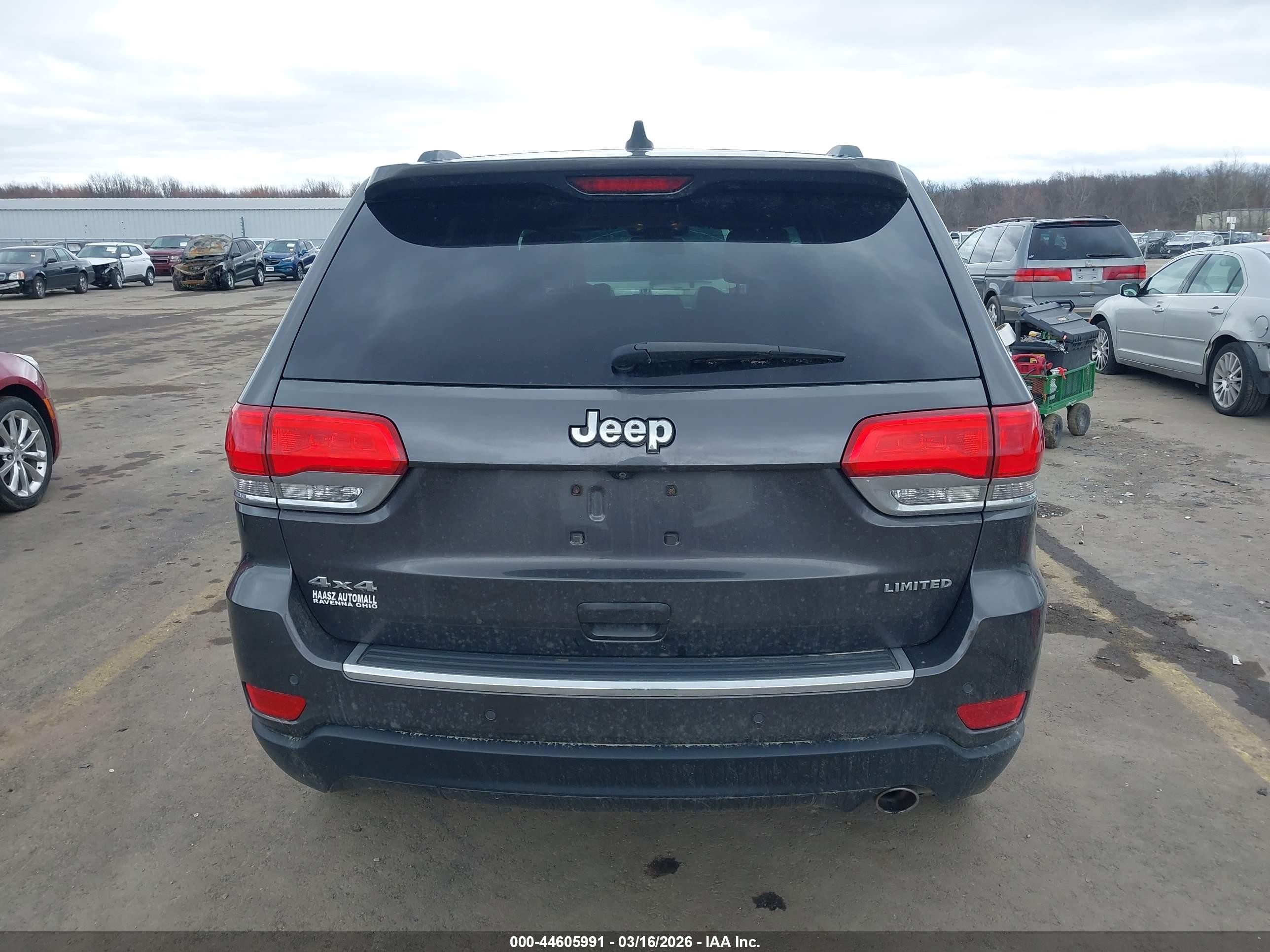 2015 Jeep Grand Cherokee Limited Серый vin: 1C4RJFBG6FC790865