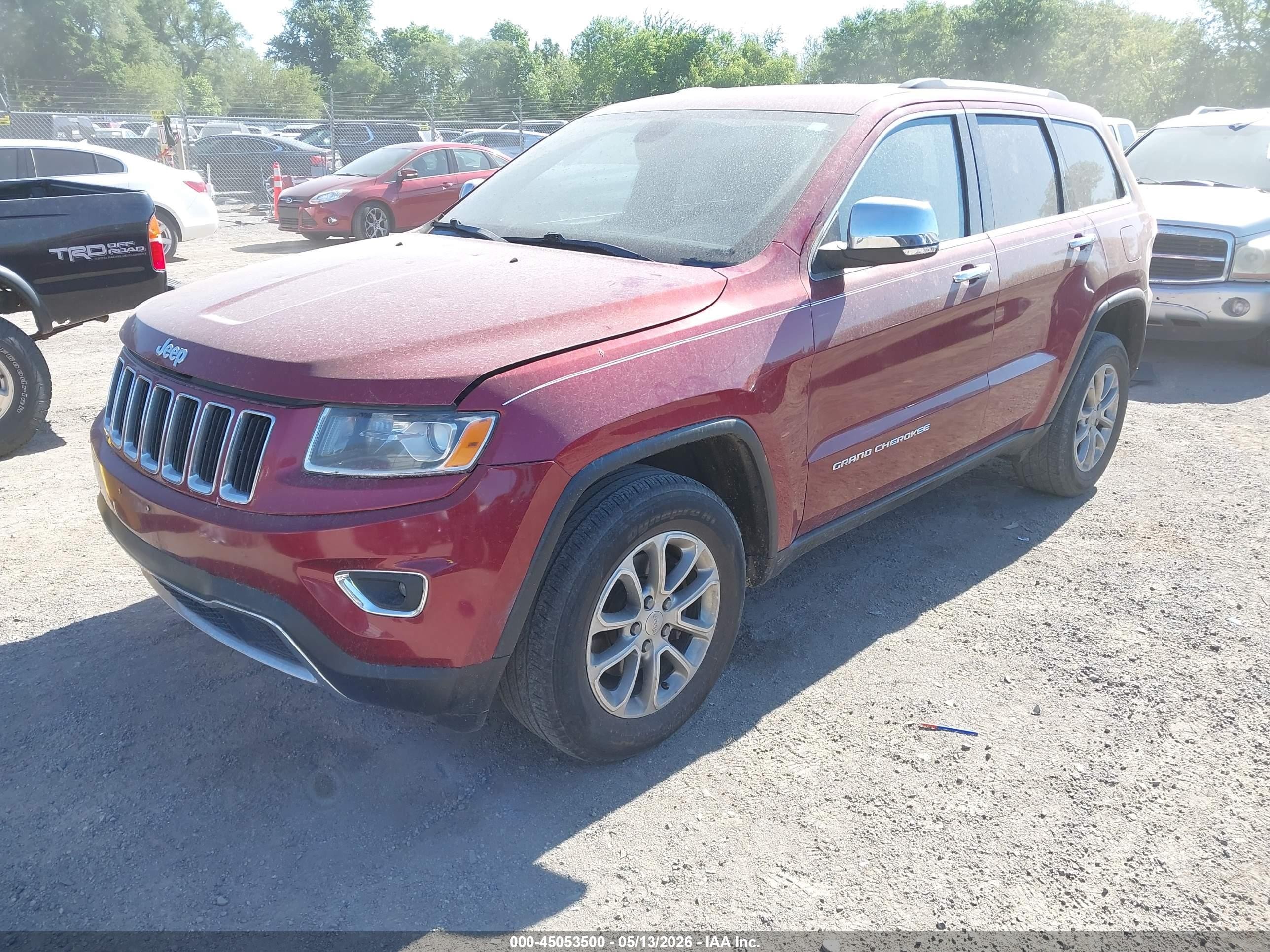 2015 Jeep Grand Cherokee Limited Red vin: 1C4RJFBG6FC882378