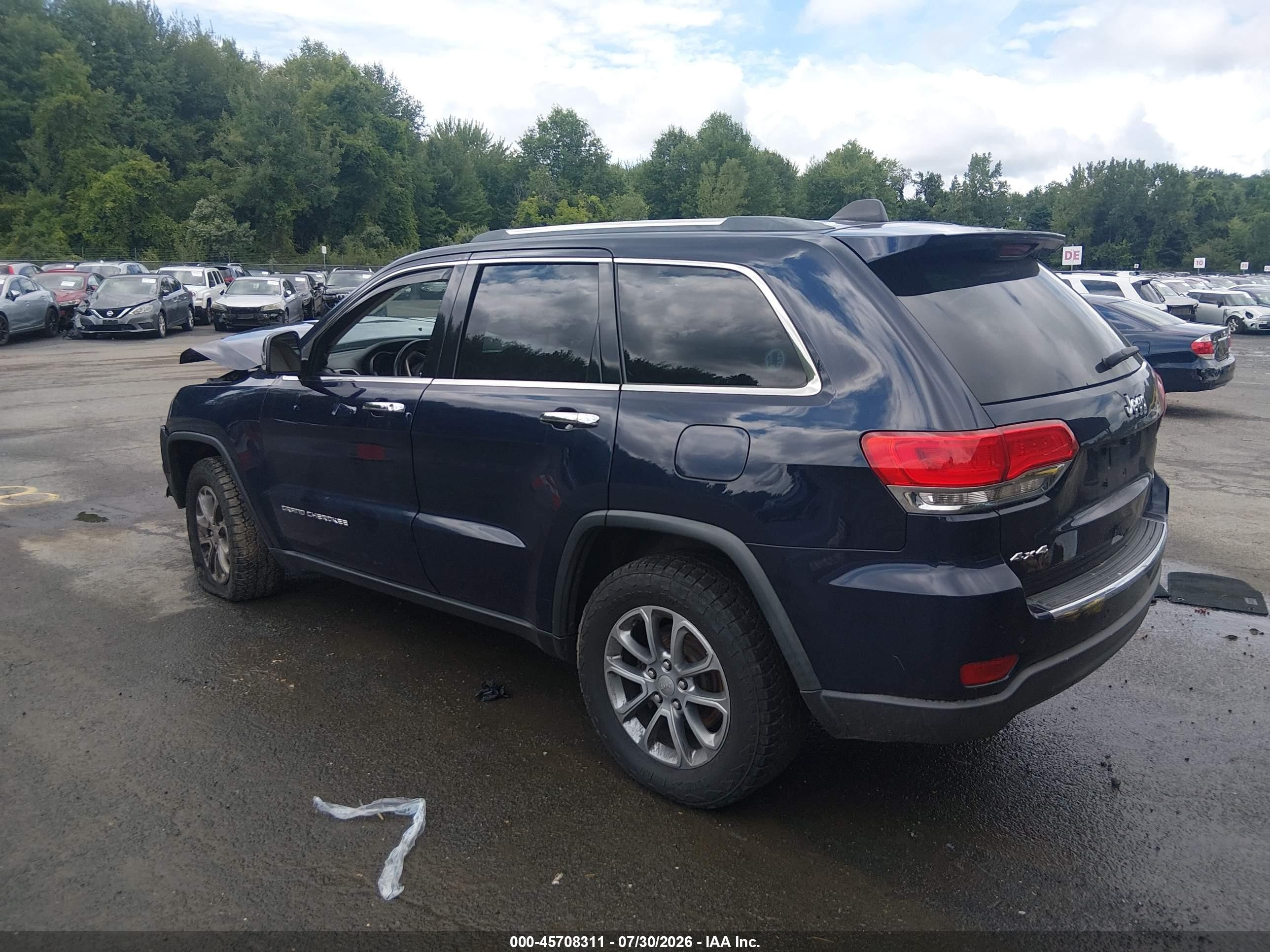 2015 Jeep Grand Cherokee Limited Blue vin: 1C4RJFBG6FC912463