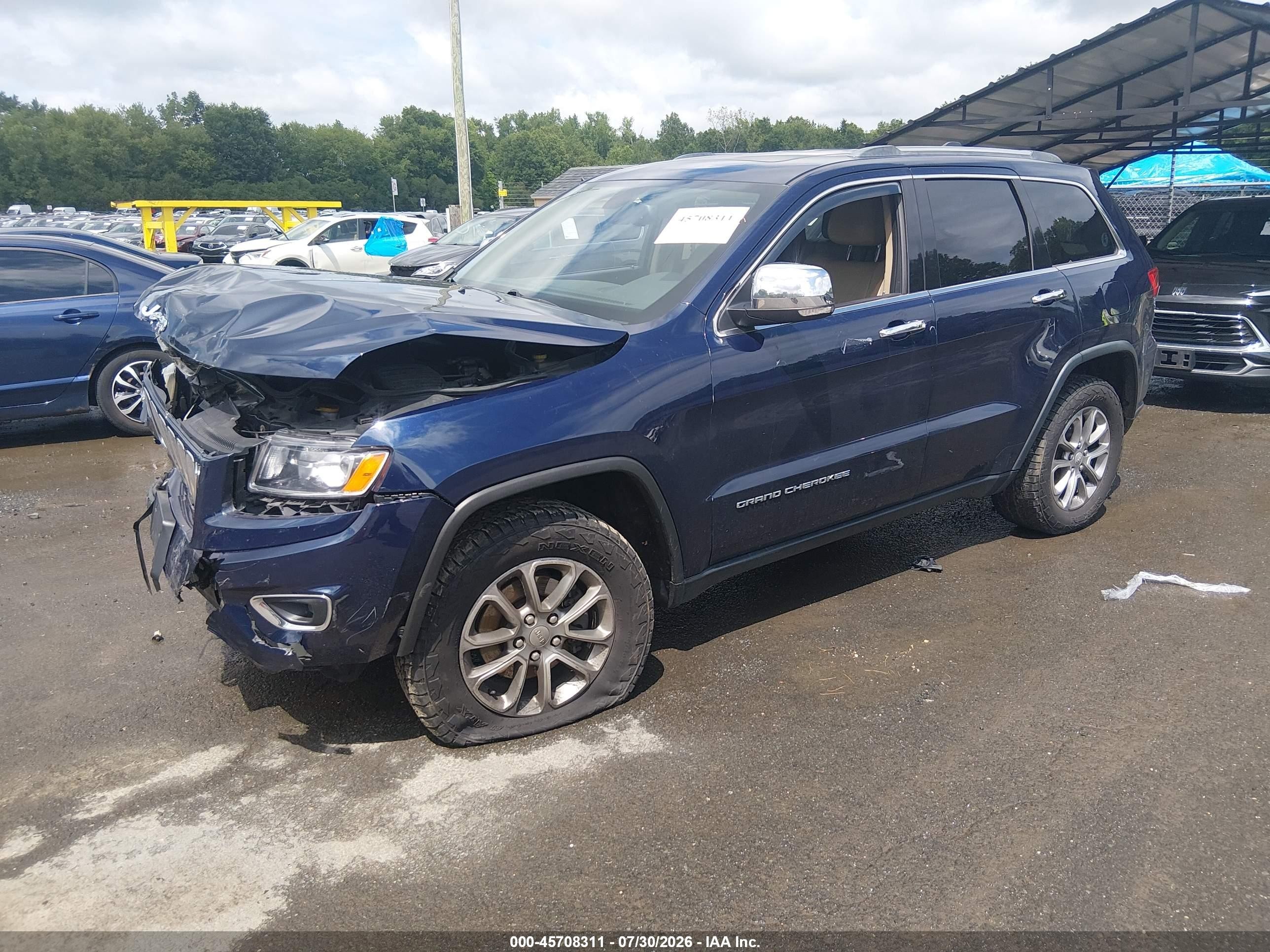 2015 Jeep Grand Cherokee Limited Blue vin: 1C4RJFBG6FC912463