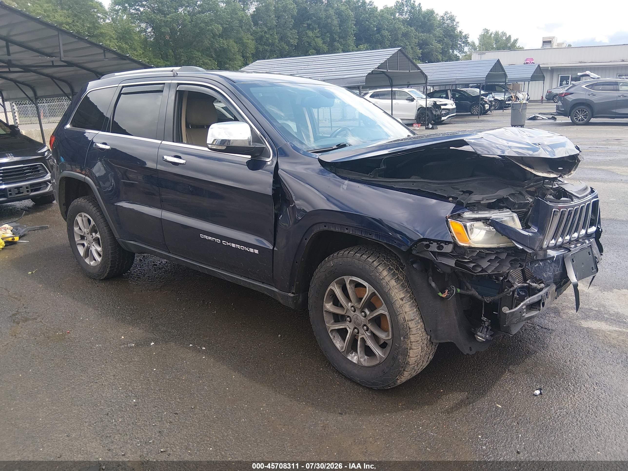 2015 Jeep Grand Cherokee Limited Blue vin: 1C4RJFBG6FC912463
