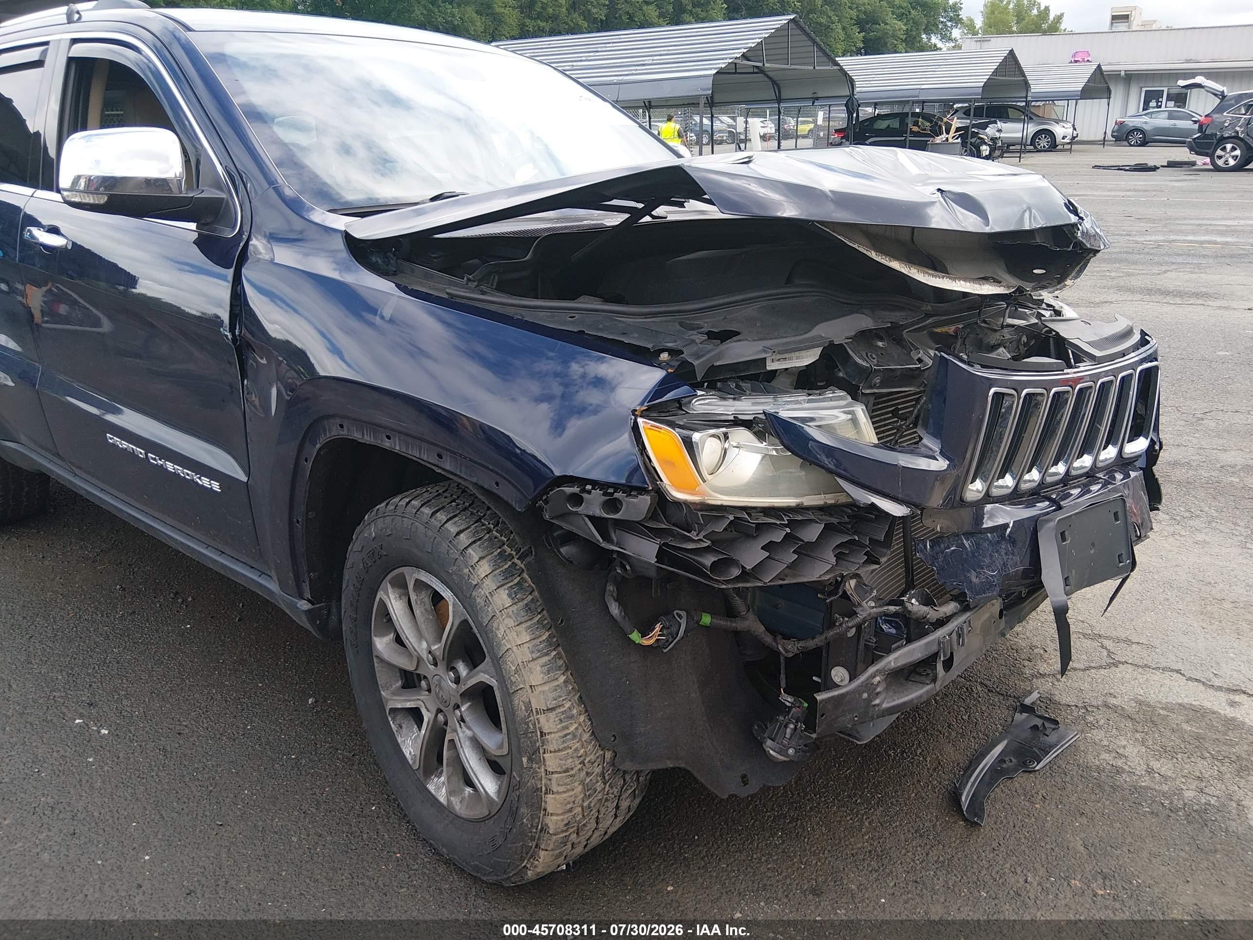 2015 Jeep Grand Cherokee Limited Blue vin: 1C4RJFBG6FC912463