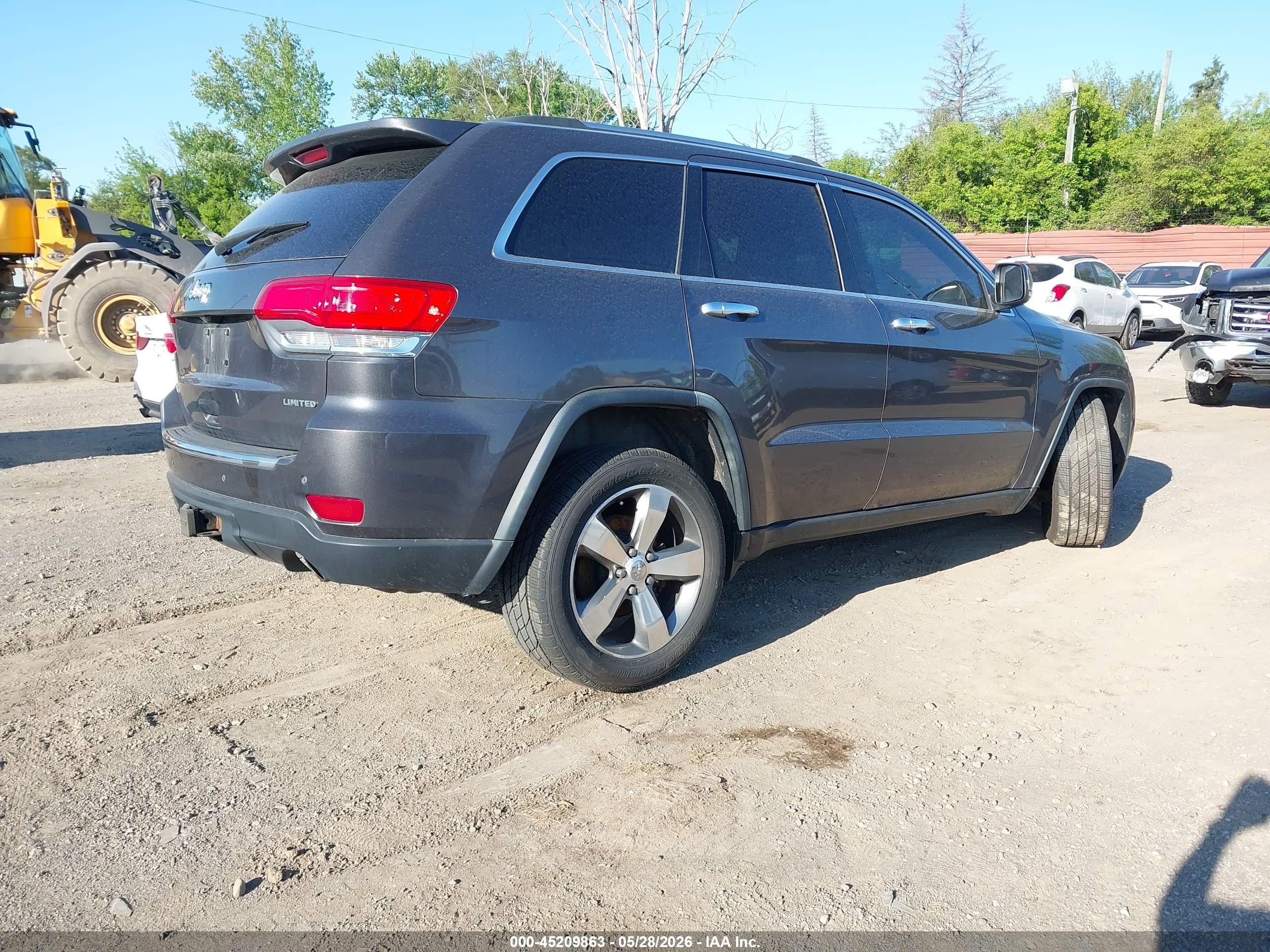 2015 Jeep Grand Cherokee Limited Серый vin: 1C4RJFBG6FC954857