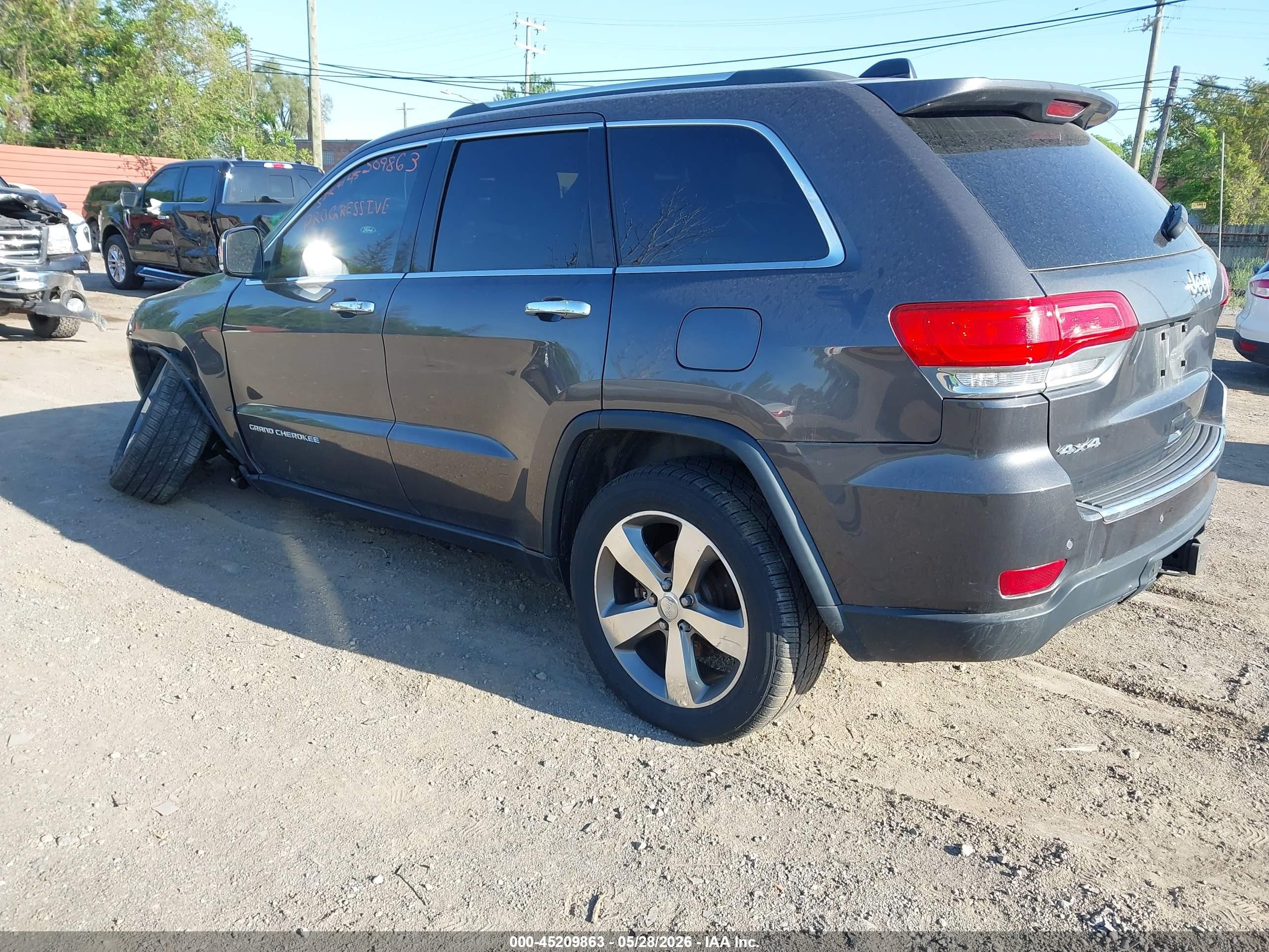 2015 Jeep Grand Cherokee Limited Серый vin: 1C4RJFBG6FC954857