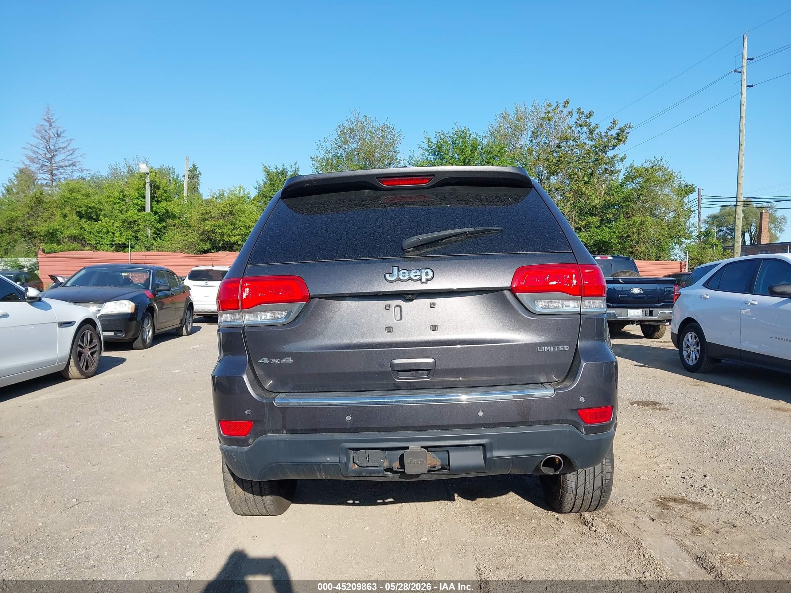 2015 Jeep Grand Cherokee Limited Серый vin: 1C4RJFBG6FC954857
