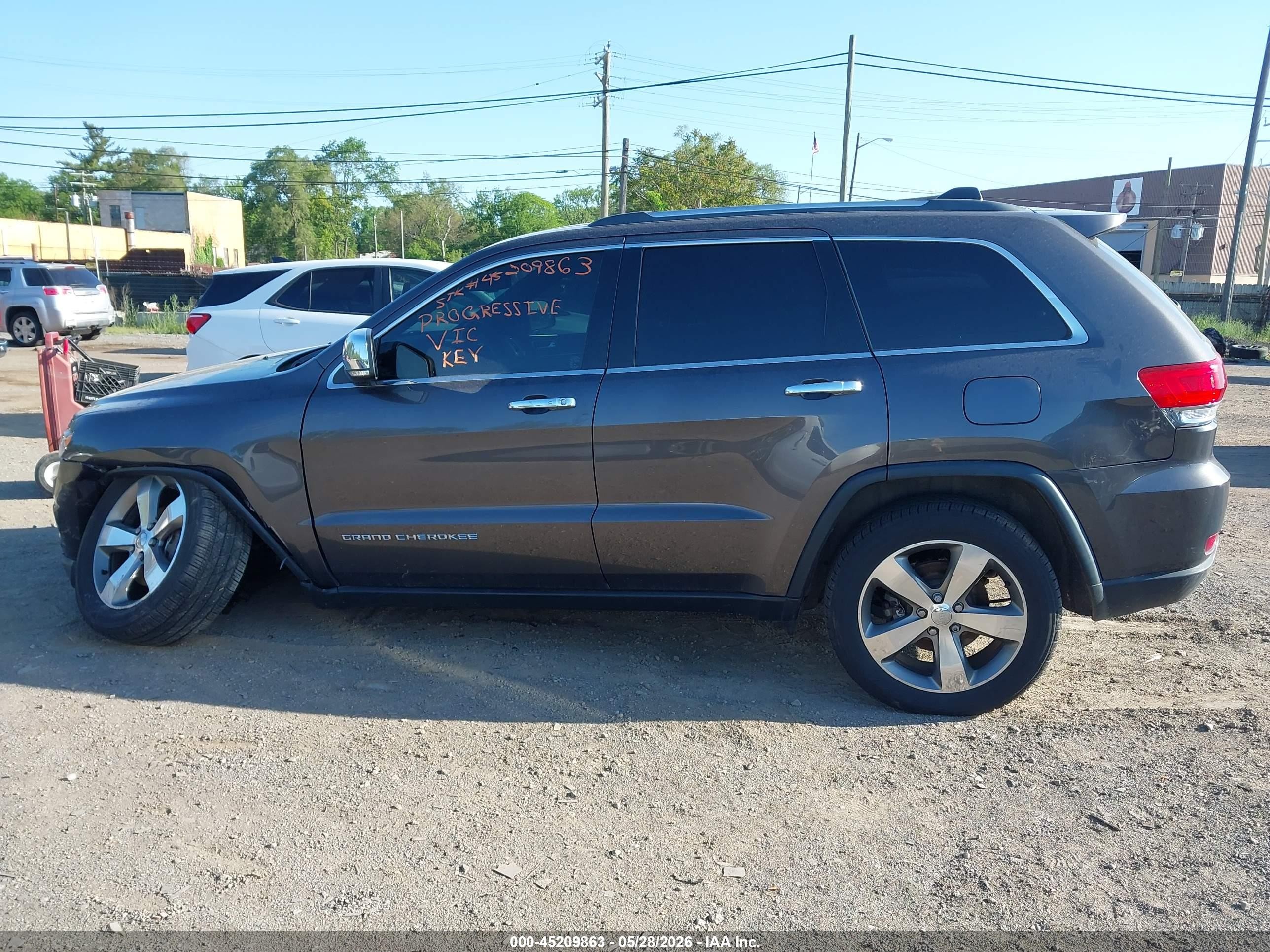2015 Jeep Grand Cherokee Limited Серый vin: 1C4RJFBG6FC954857
