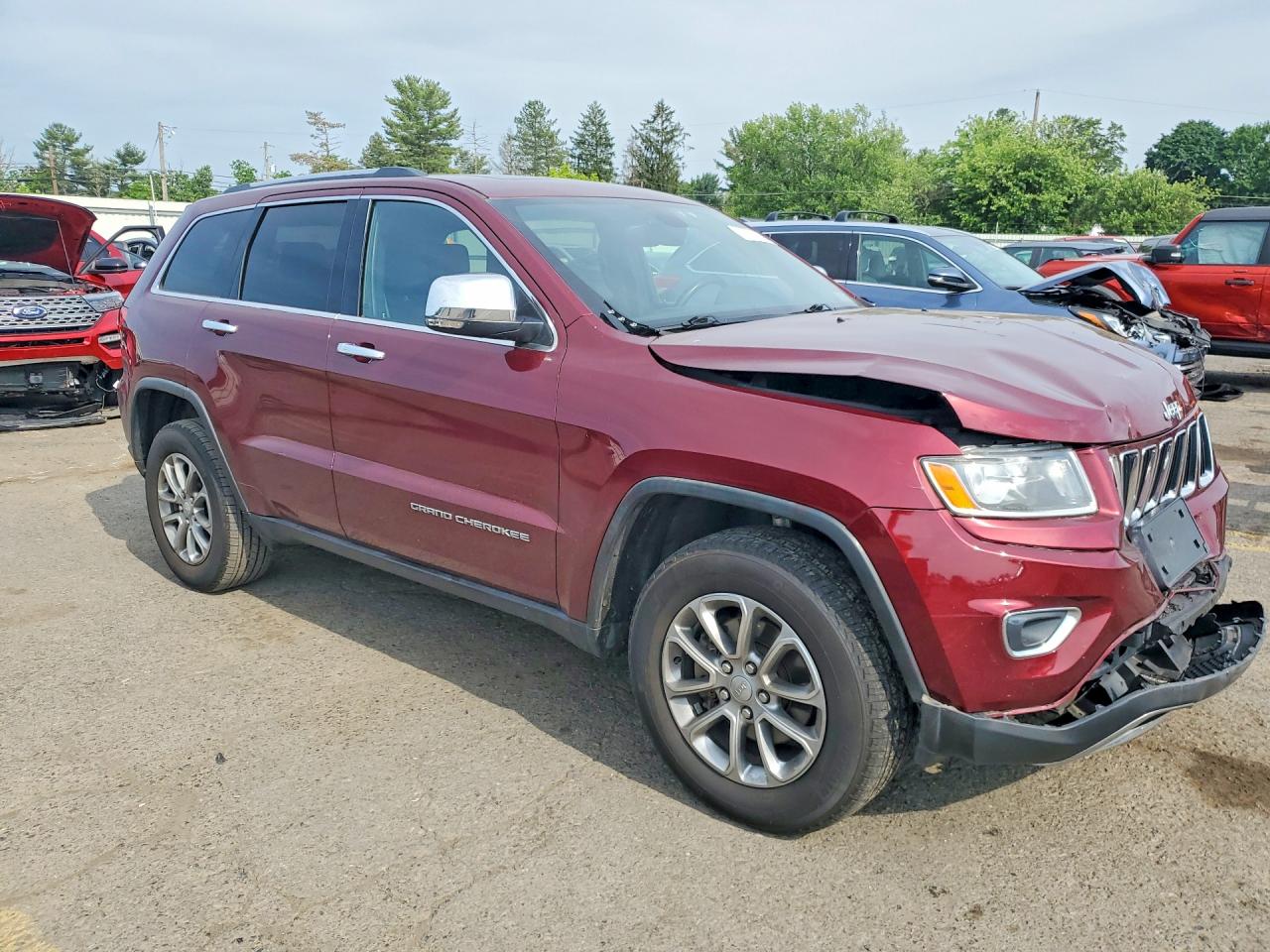 2016 Jeep Grand Cherokee Limited Бордовый vin: 1C4RJFBG6GC357435