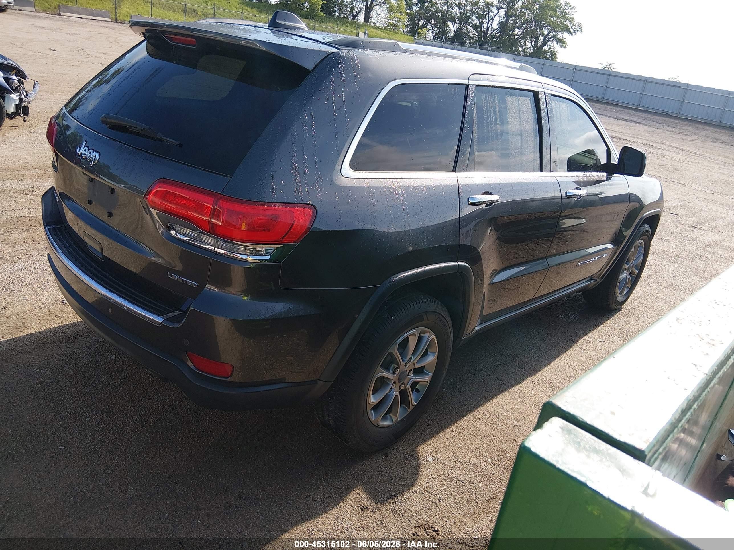 2016 Jeep Grand Cherokee Limited Gray vin: 1C4RJFBG6GC382061