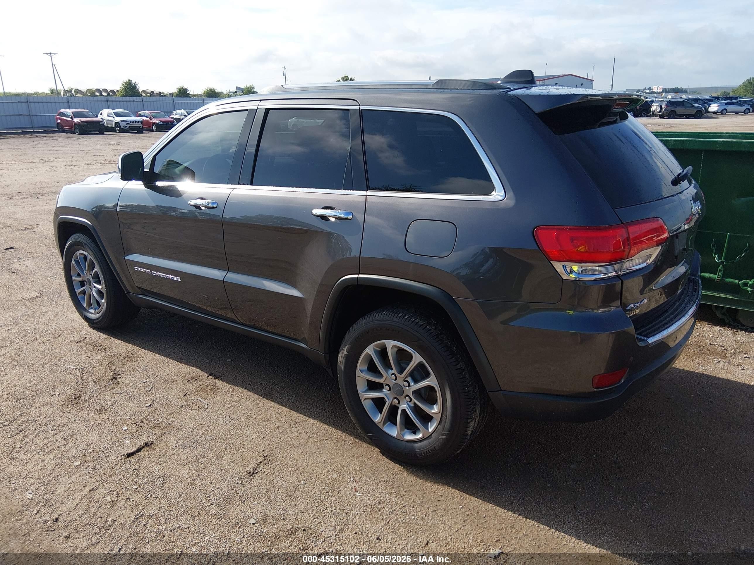 2016 Jeep Grand Cherokee Limited Gray vin: 1C4RJFBG6GC382061