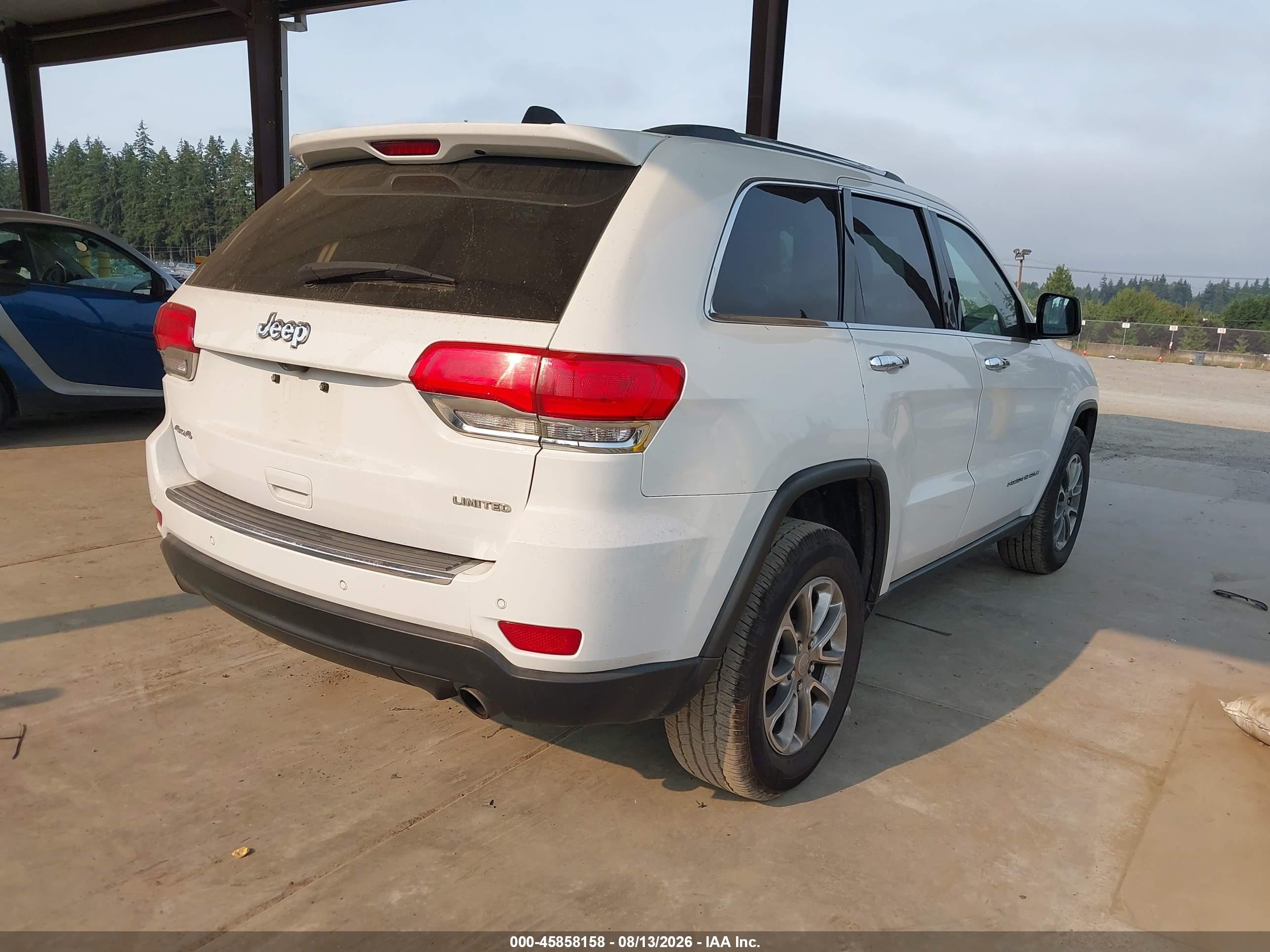 2016 Jeep Grand Cherokee Limited White vin: 1C4RJFBG6GC398602