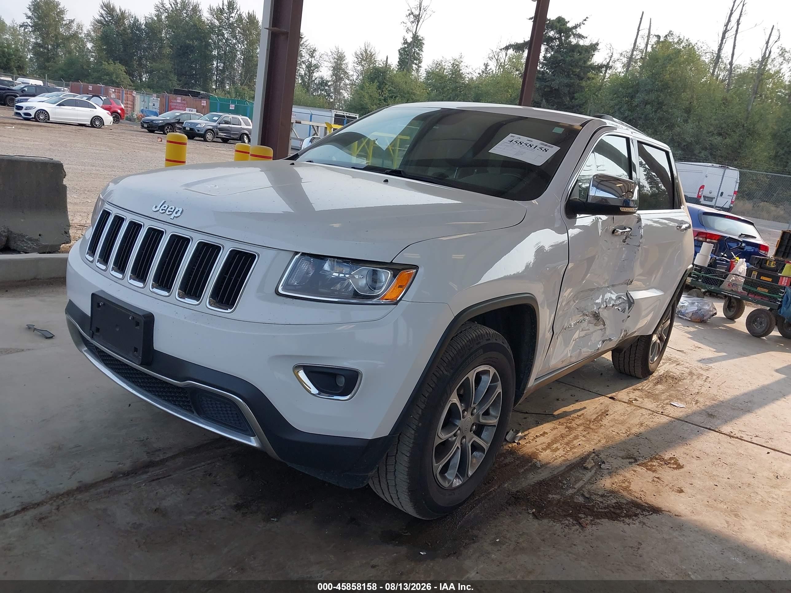 2016 Jeep Grand Cherokee Limited White vin: 1C4RJFBG6GC398602