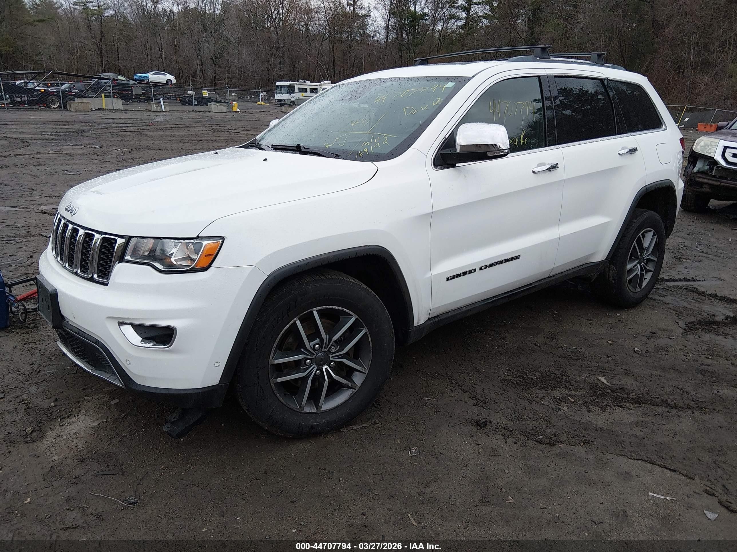 2020 Jeep Grand Cherokee Limited 4x4 White vin: 1C4RJFBG6LC210929