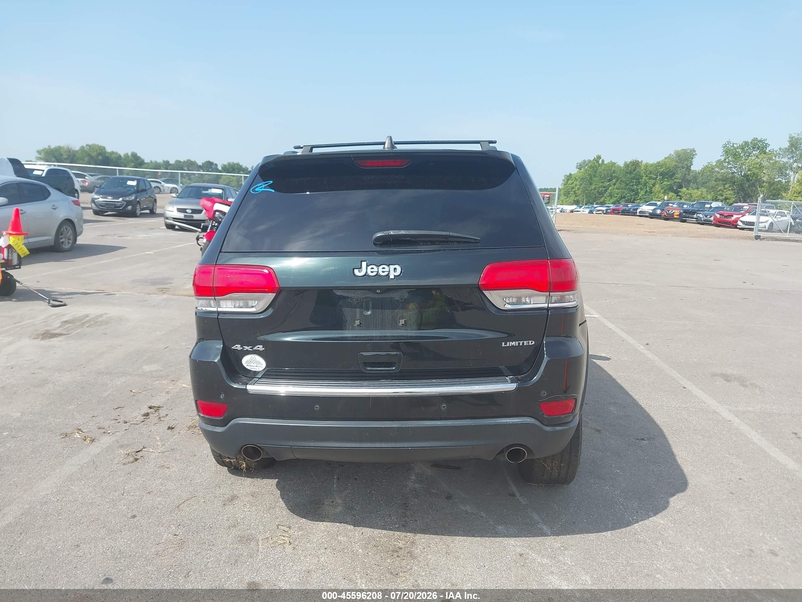 2014 Jeep Grand Cherokee Limited Black vin: 1C4RJFBG7EC200218