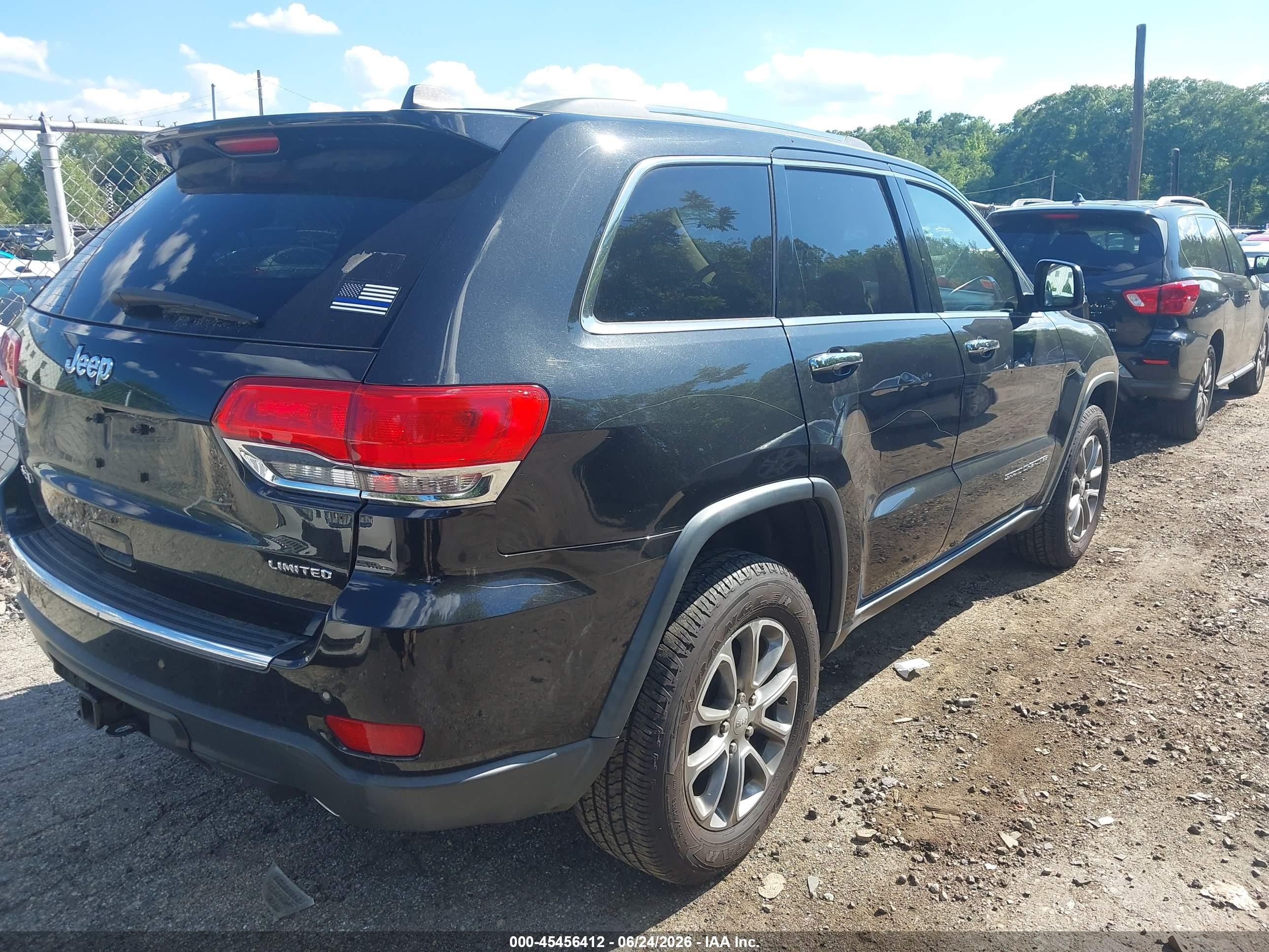 2014 Jeep Grand Cherokee Limited Black vin: 1C4RJFBG7EC211851