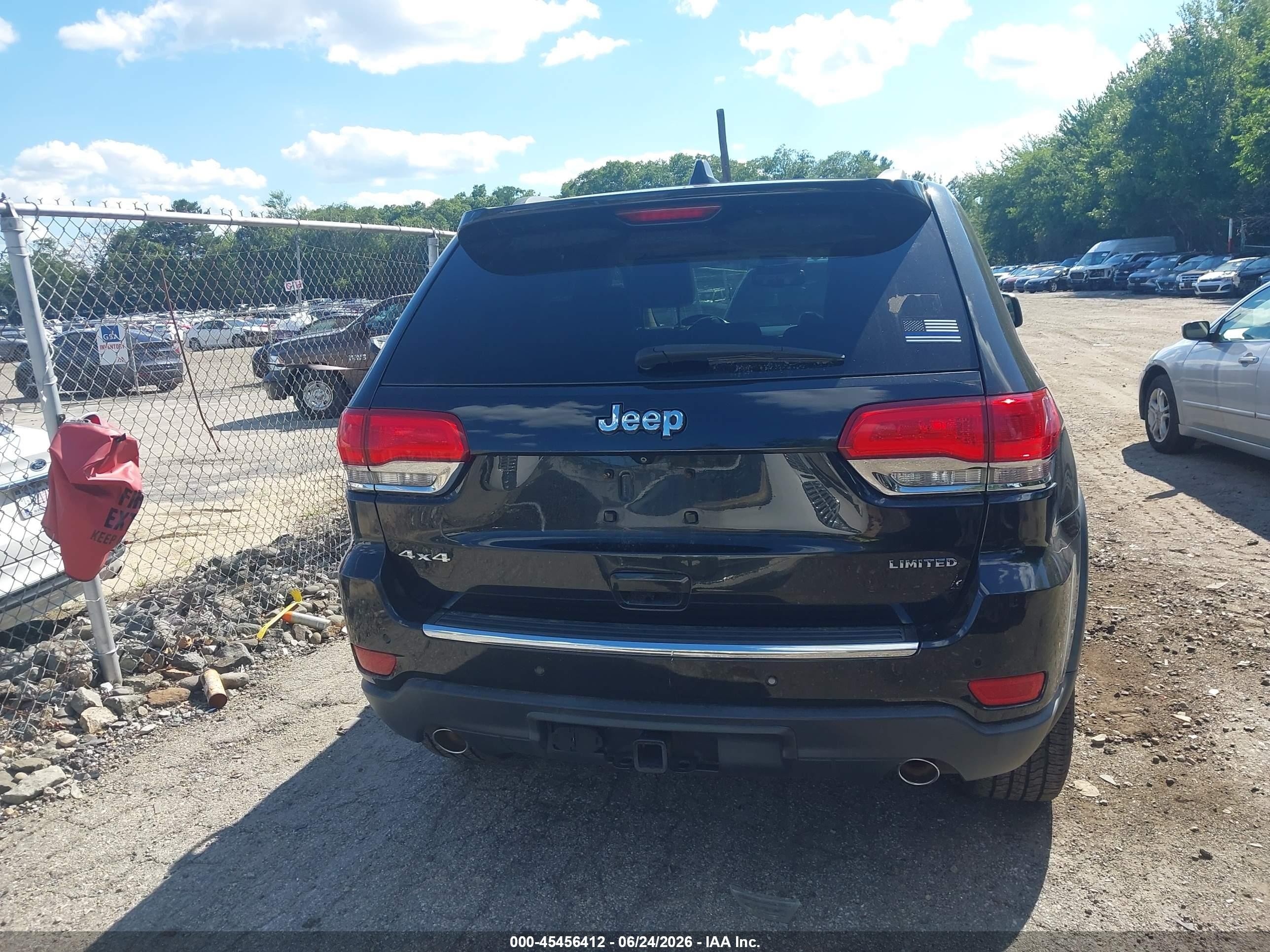 2014 Jeep Grand Cherokee Limited Black vin: 1C4RJFBG7EC211851