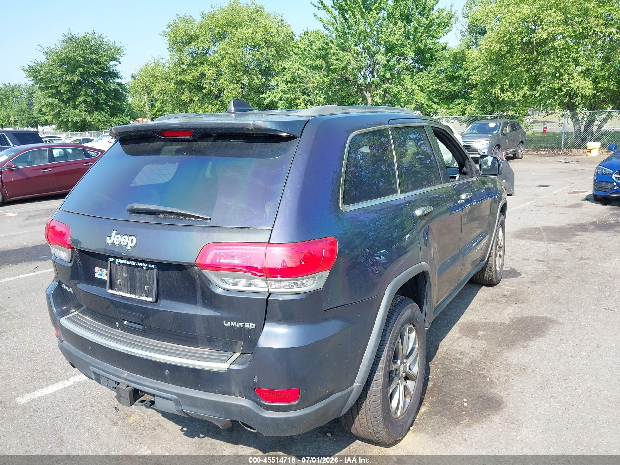 2014 Jeep Grand Cherokee Limited Black vin: 1C4RJFBG7EC226060