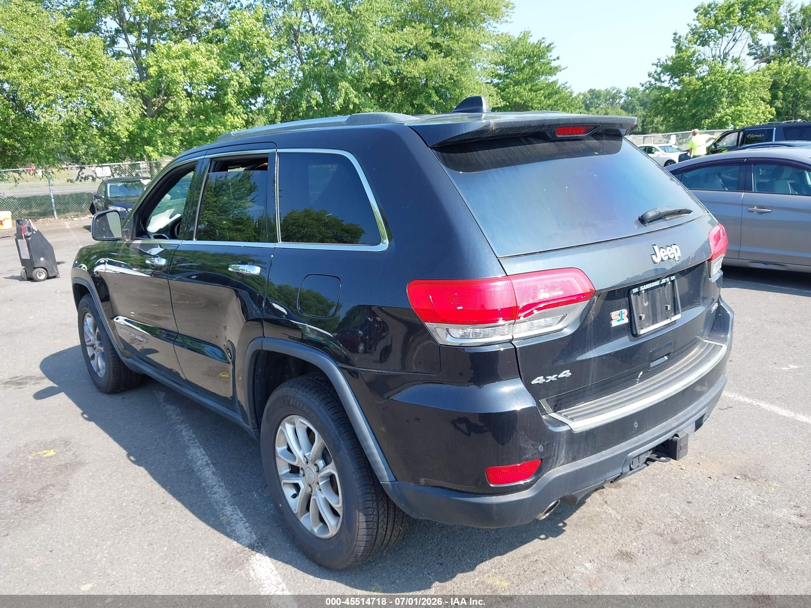 2014 Jeep Grand Cherokee Limited Black vin: 1C4RJFBG7EC226060