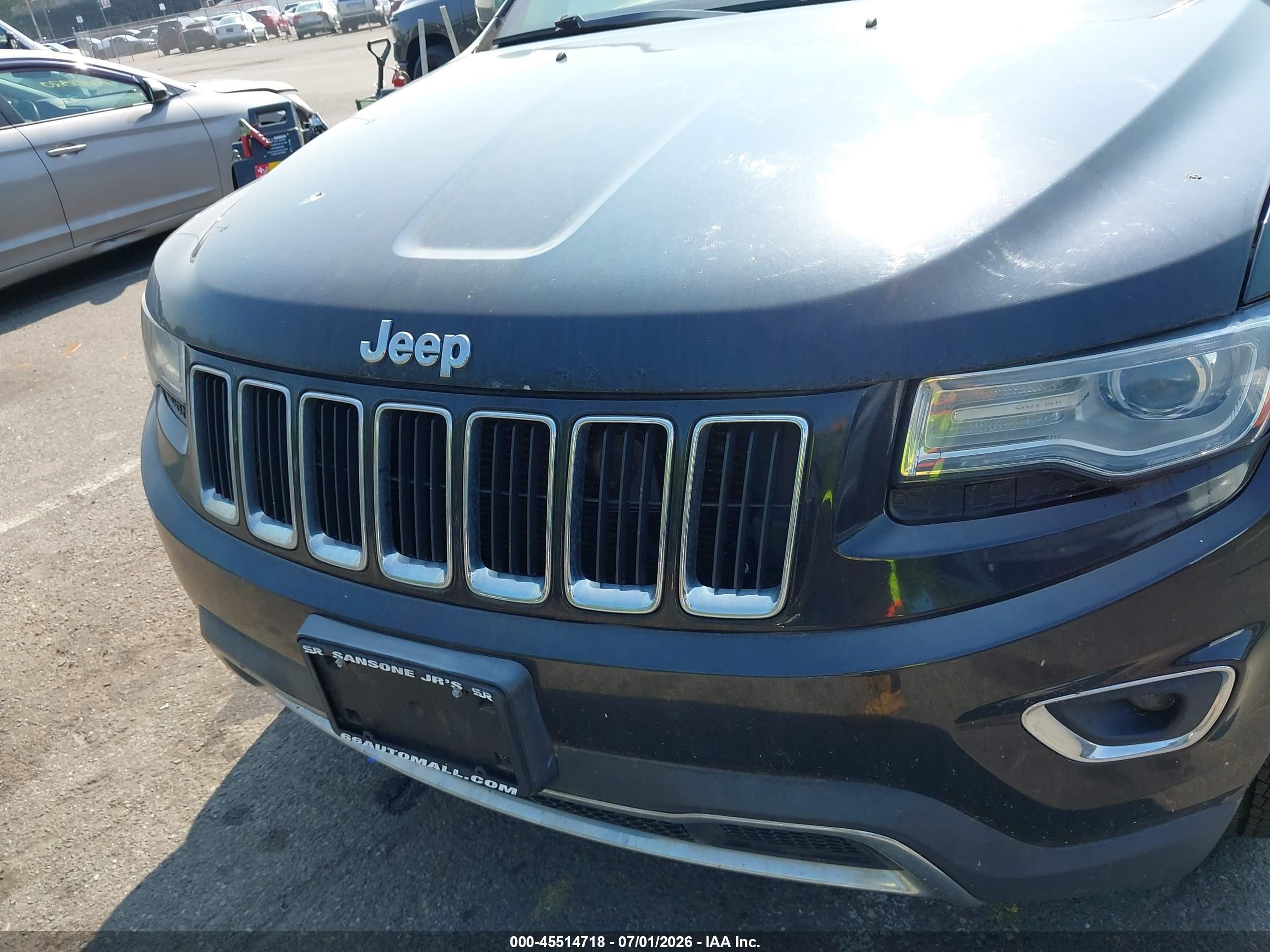 2014 Jeep Grand Cherokee Limited Black vin: 1C4RJFBG7EC226060