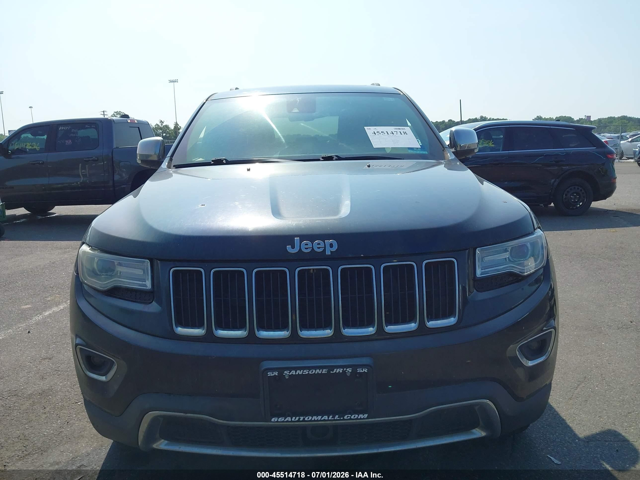 2014 Jeep Grand Cherokee Limited Black vin: 1C4RJFBG7EC226060