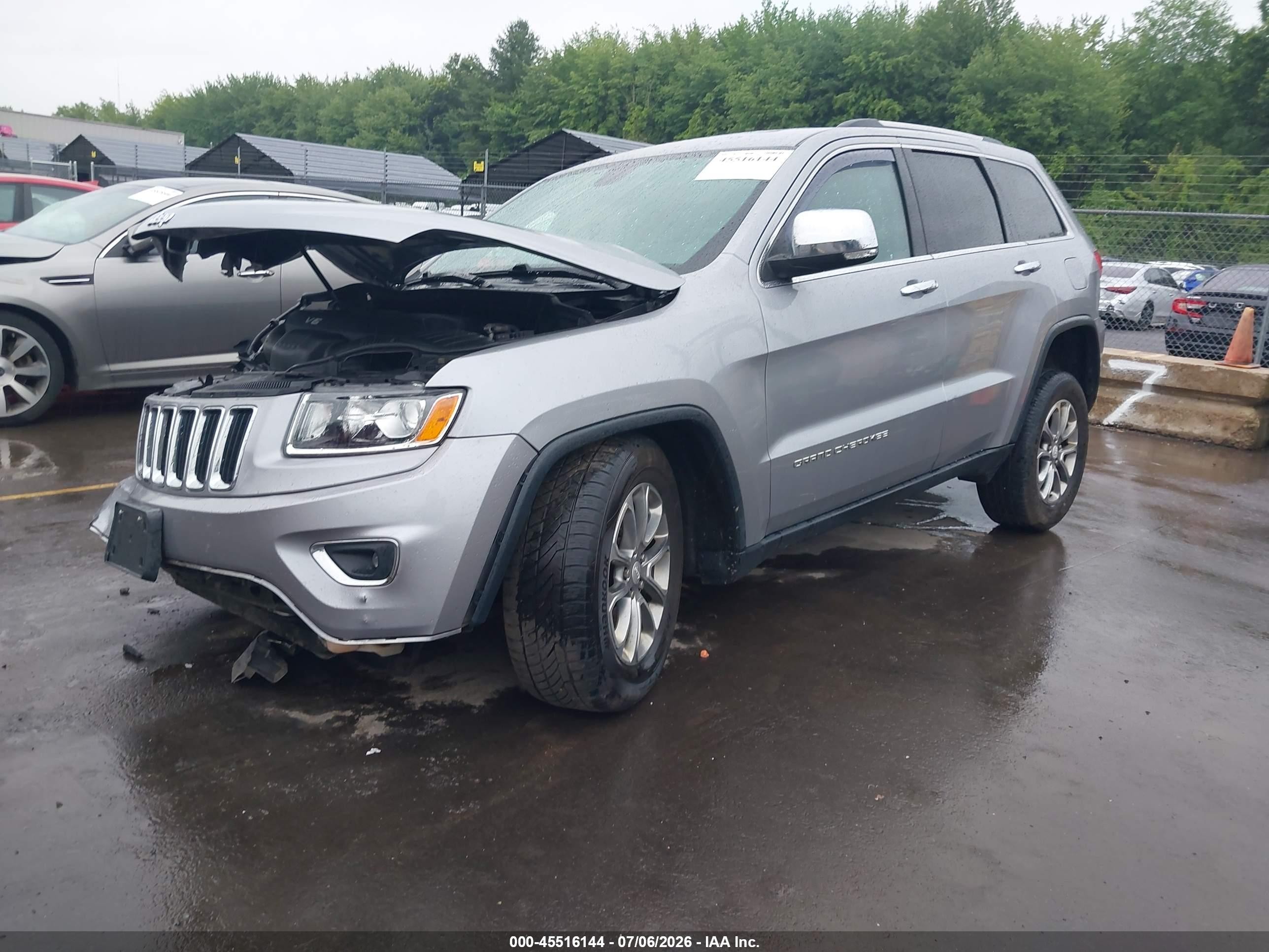 2014 Jeep Grand Cherokee Limited Silver vin: 1C4RJFBG7EC237513