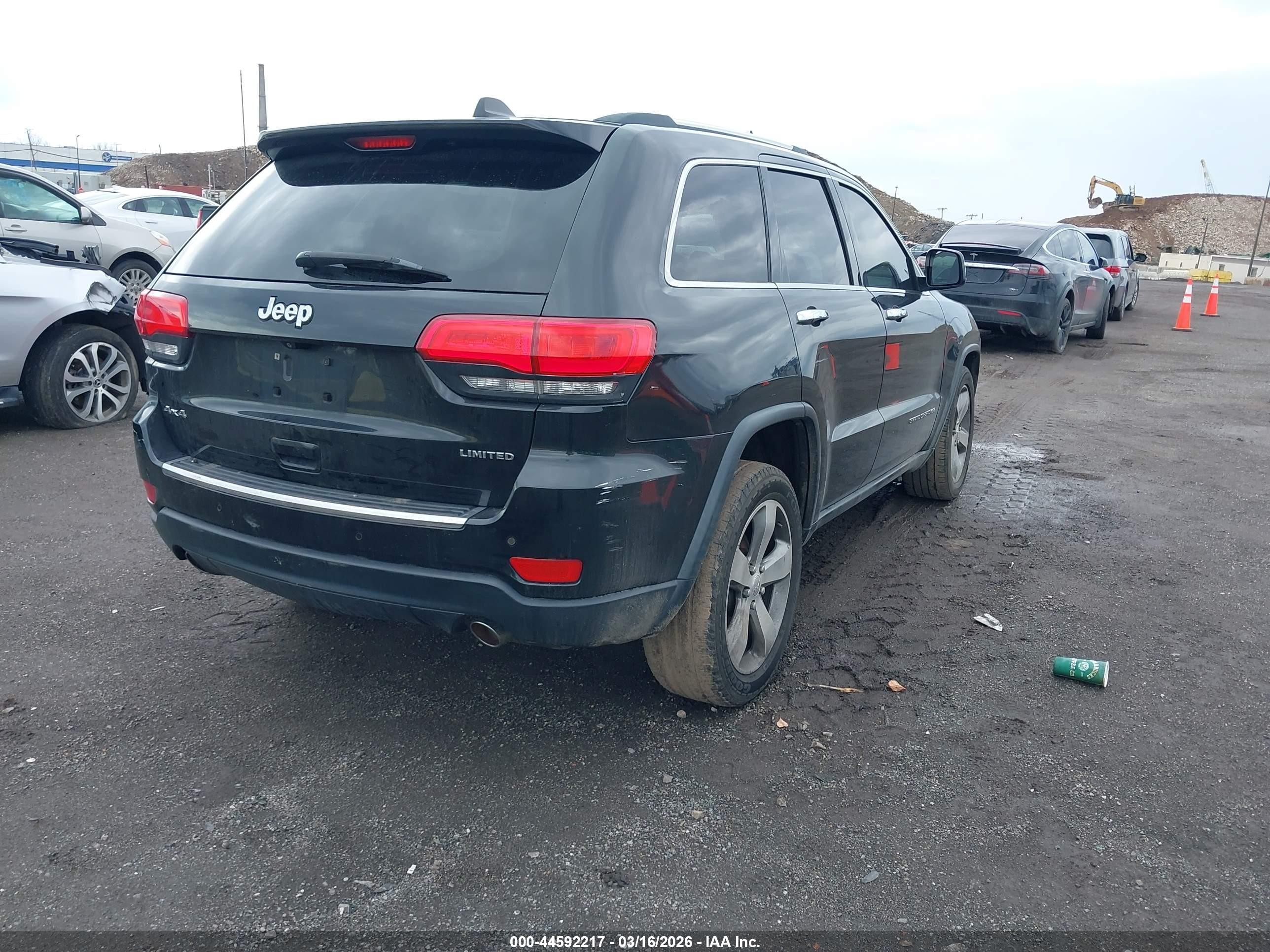 2014 Jeep Grand Cherokee Limited Black vin: 1C4RJFBG7EC238175