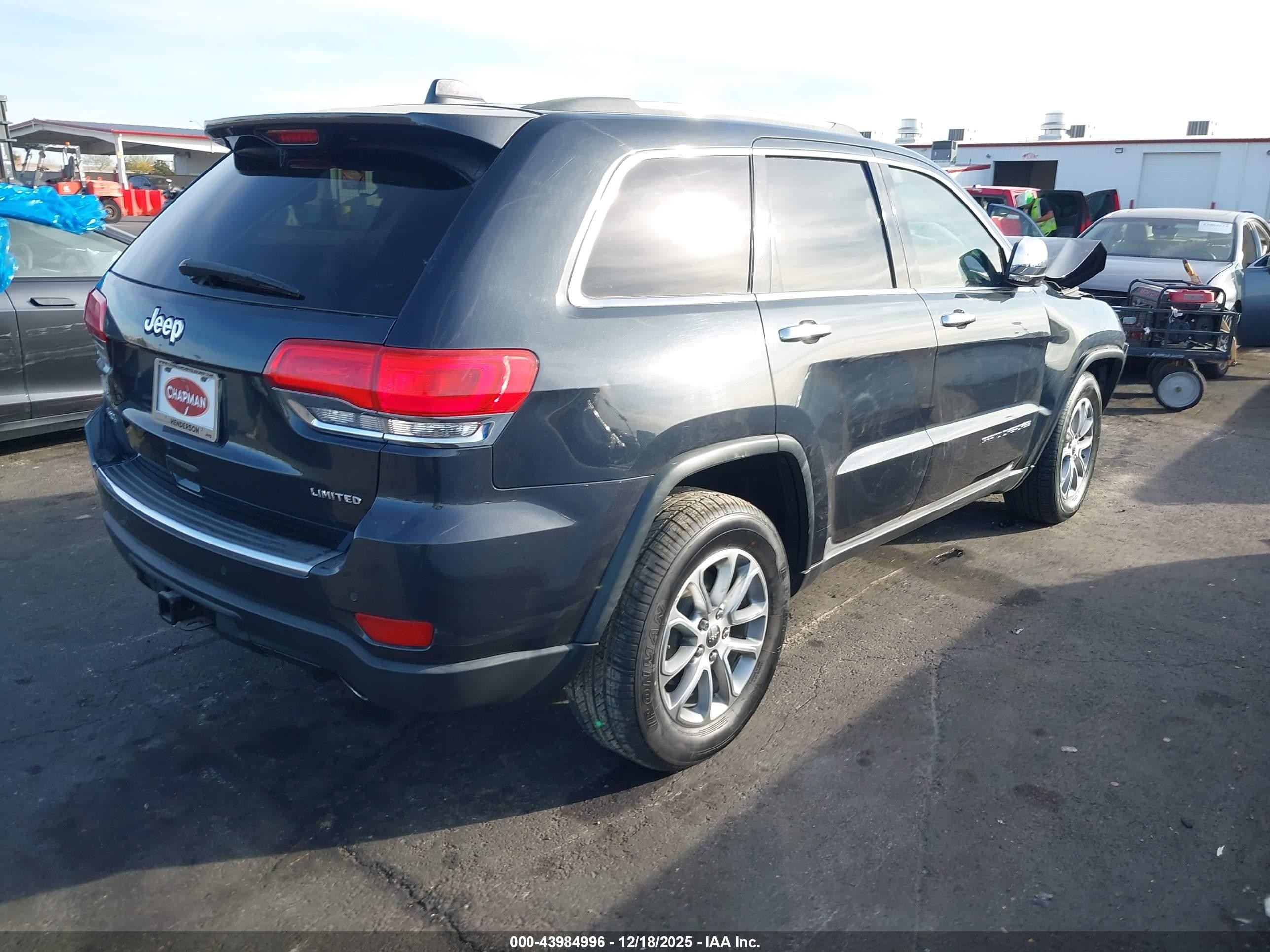 2014 Jeep Grand Cherokee Limited Black vin: 1C4RJFBG7EC238273