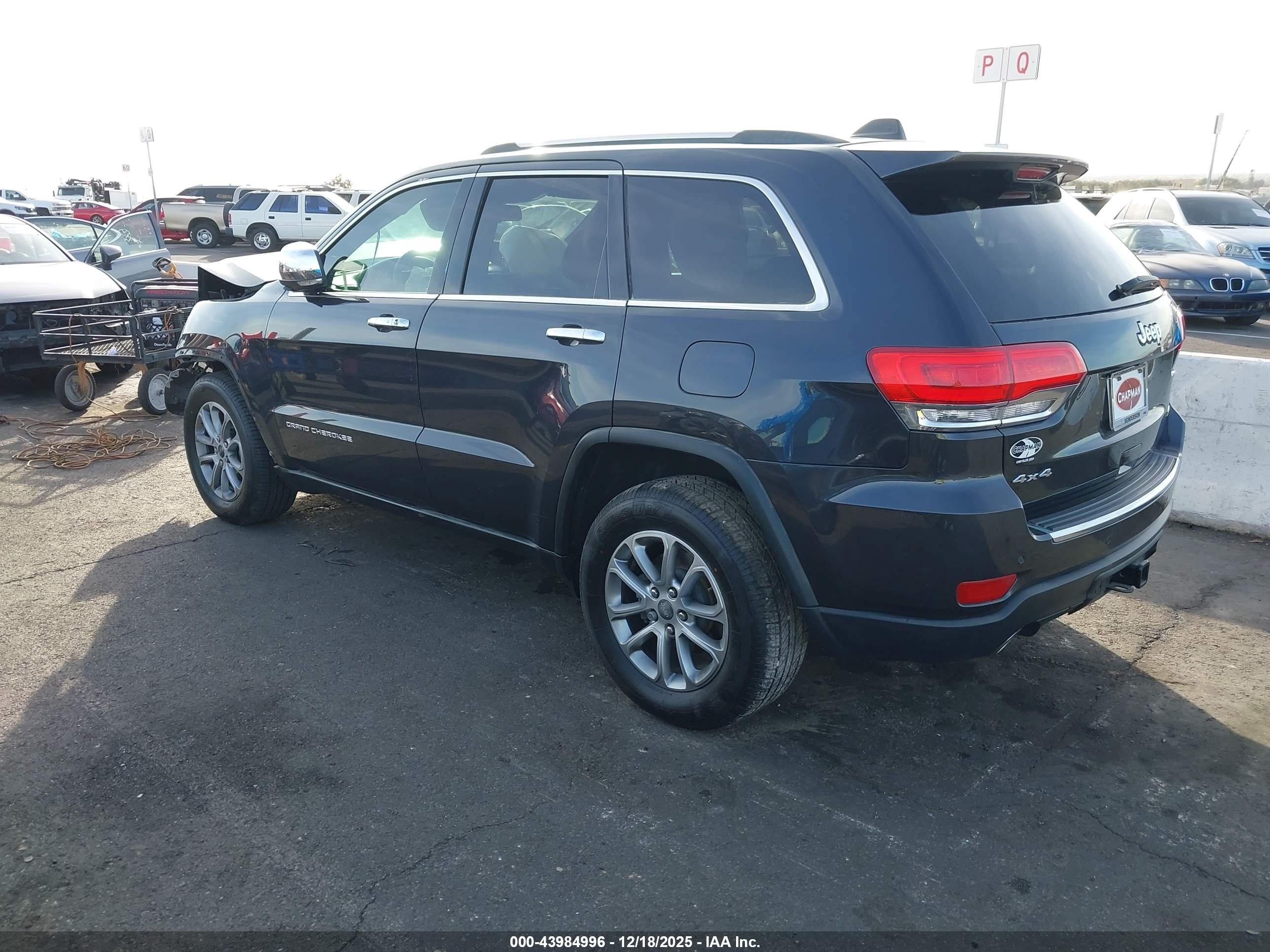 2014 Jeep Grand Cherokee Limited Black vin: 1C4RJFBG7EC238273