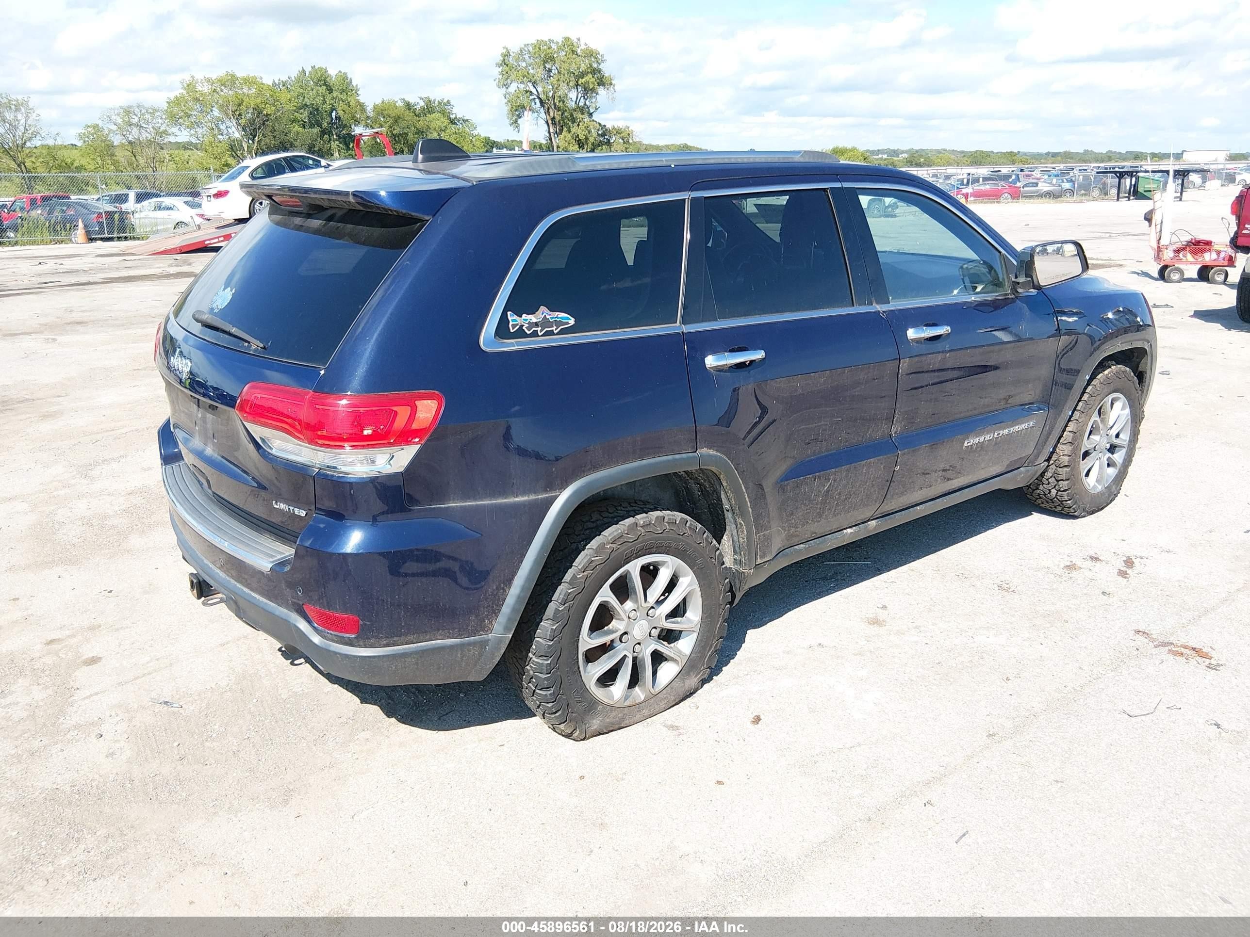 2014 Jeep Grand Cherokee Limited Синий vin: 1C4RJFBG7EC264193