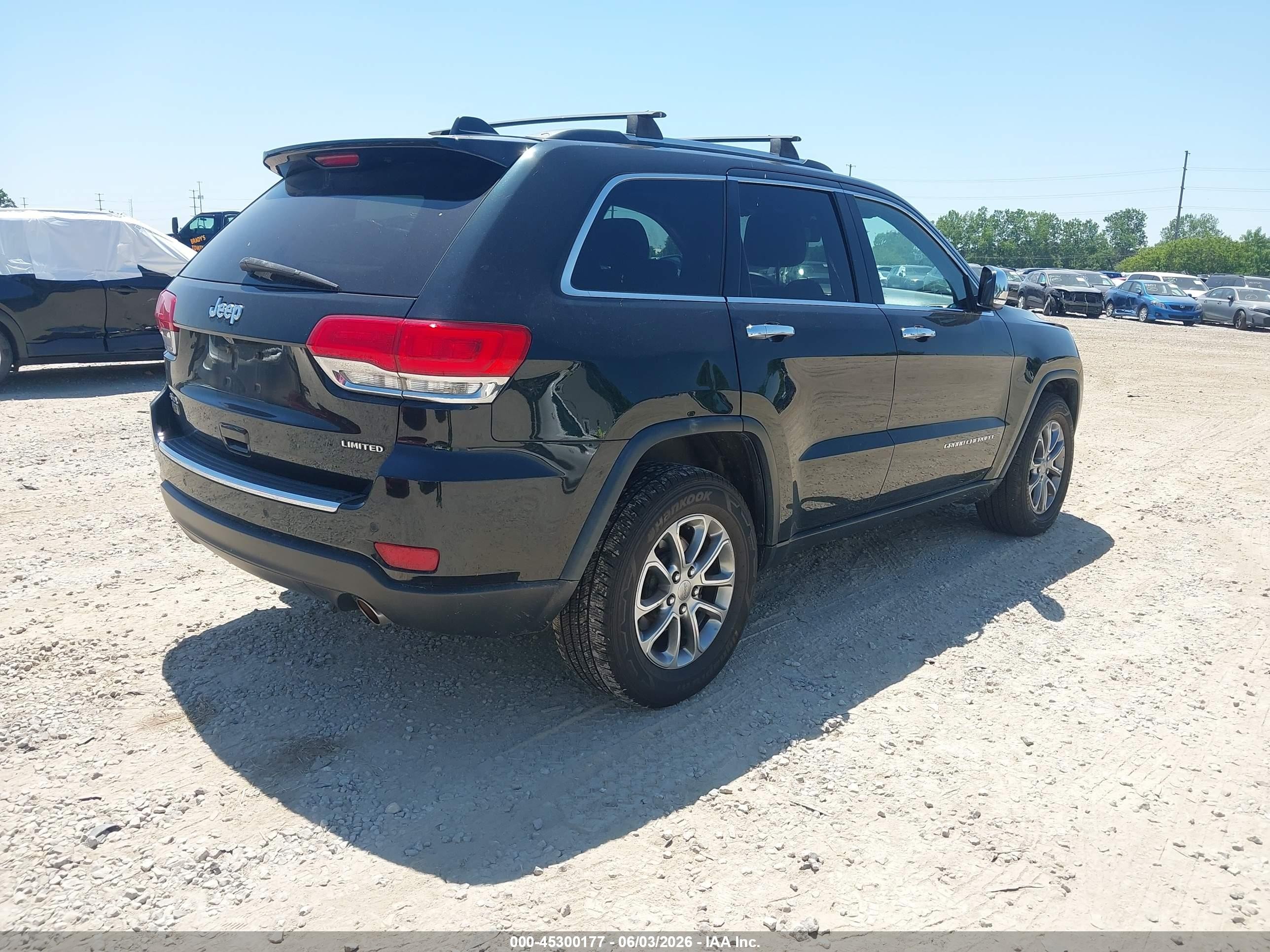 2014 Jeep Grand Cherokee Limited Black vin: 1C4RJFBG7EC288073