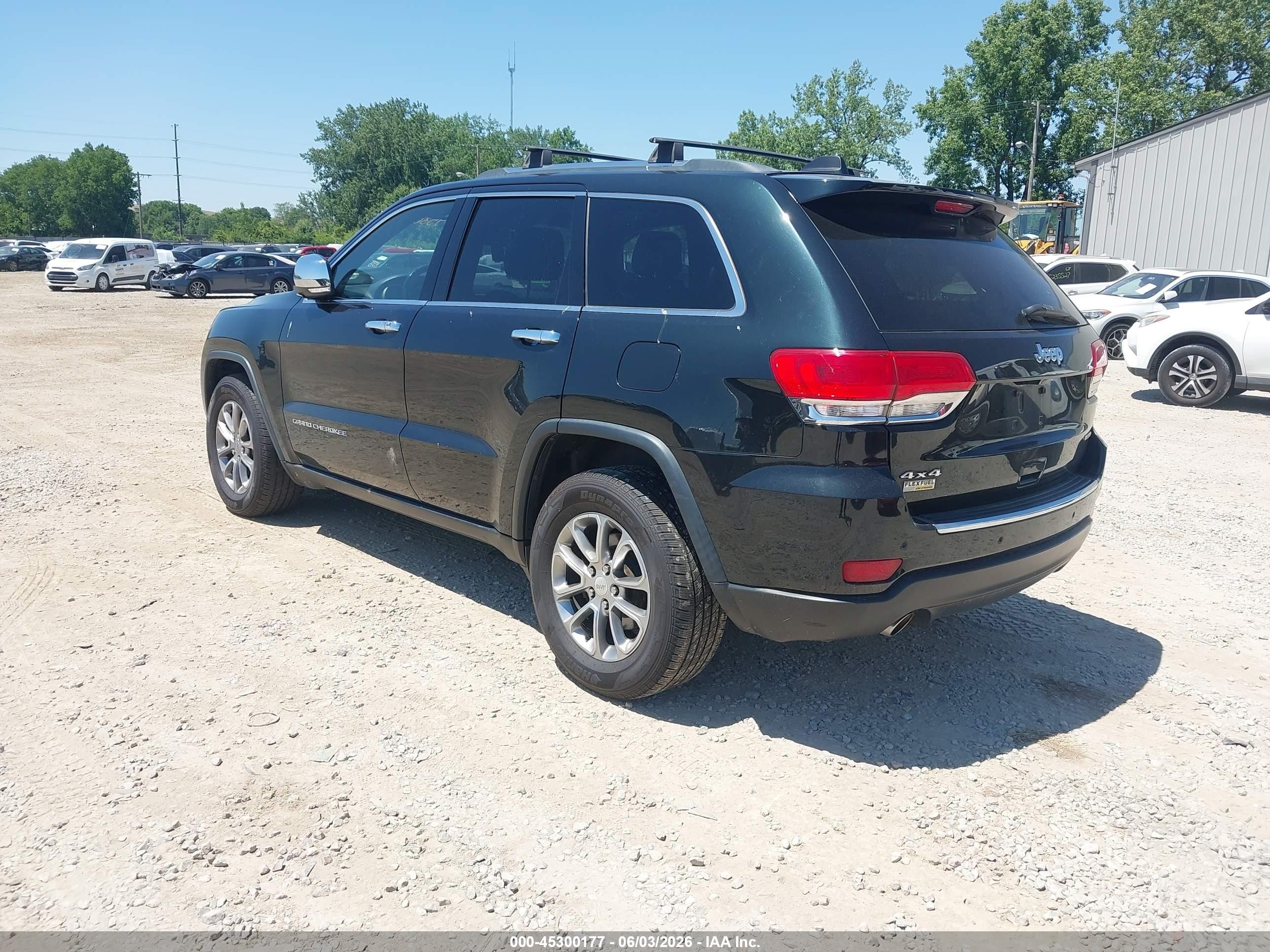 2014 Jeep Grand Cherokee Limited Black vin: 1C4RJFBG7EC288073