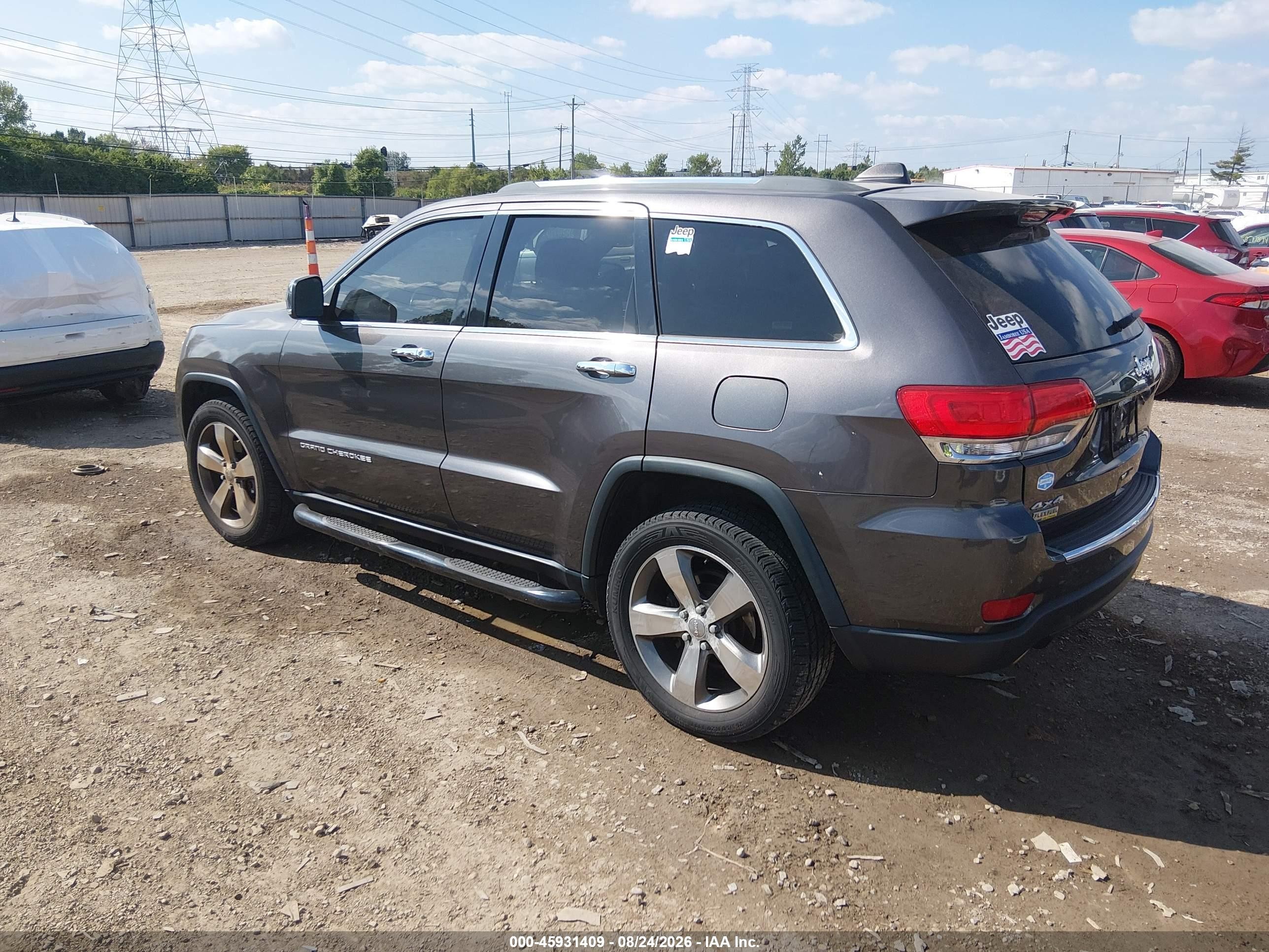 2014 Jeep Grand Cherokee Limited Gray vin: 1C4RJFBG7EC337384