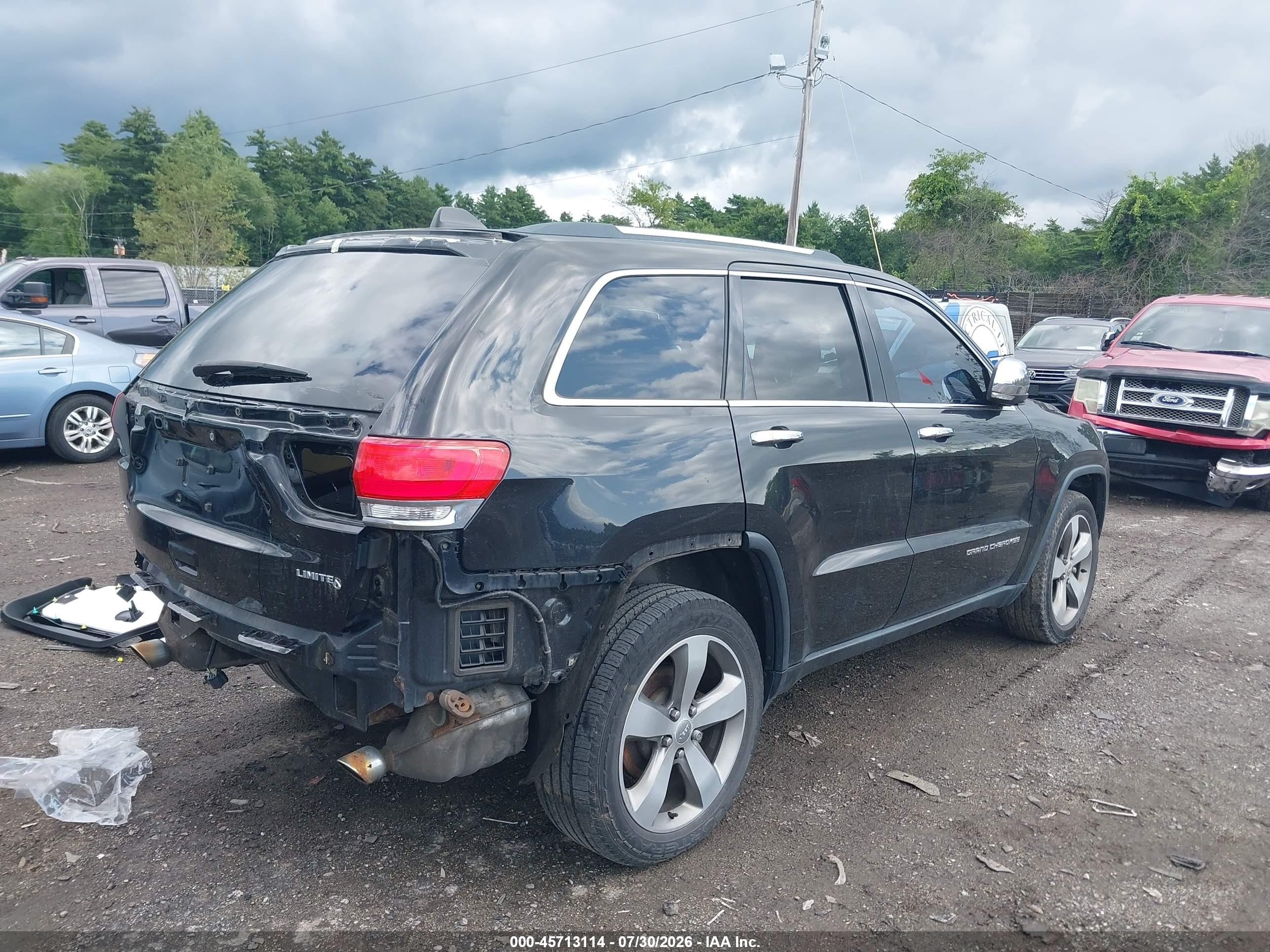 2014 Jeep Grand Cherokee Limited Black vin: 1C4RJFBG7EC347235