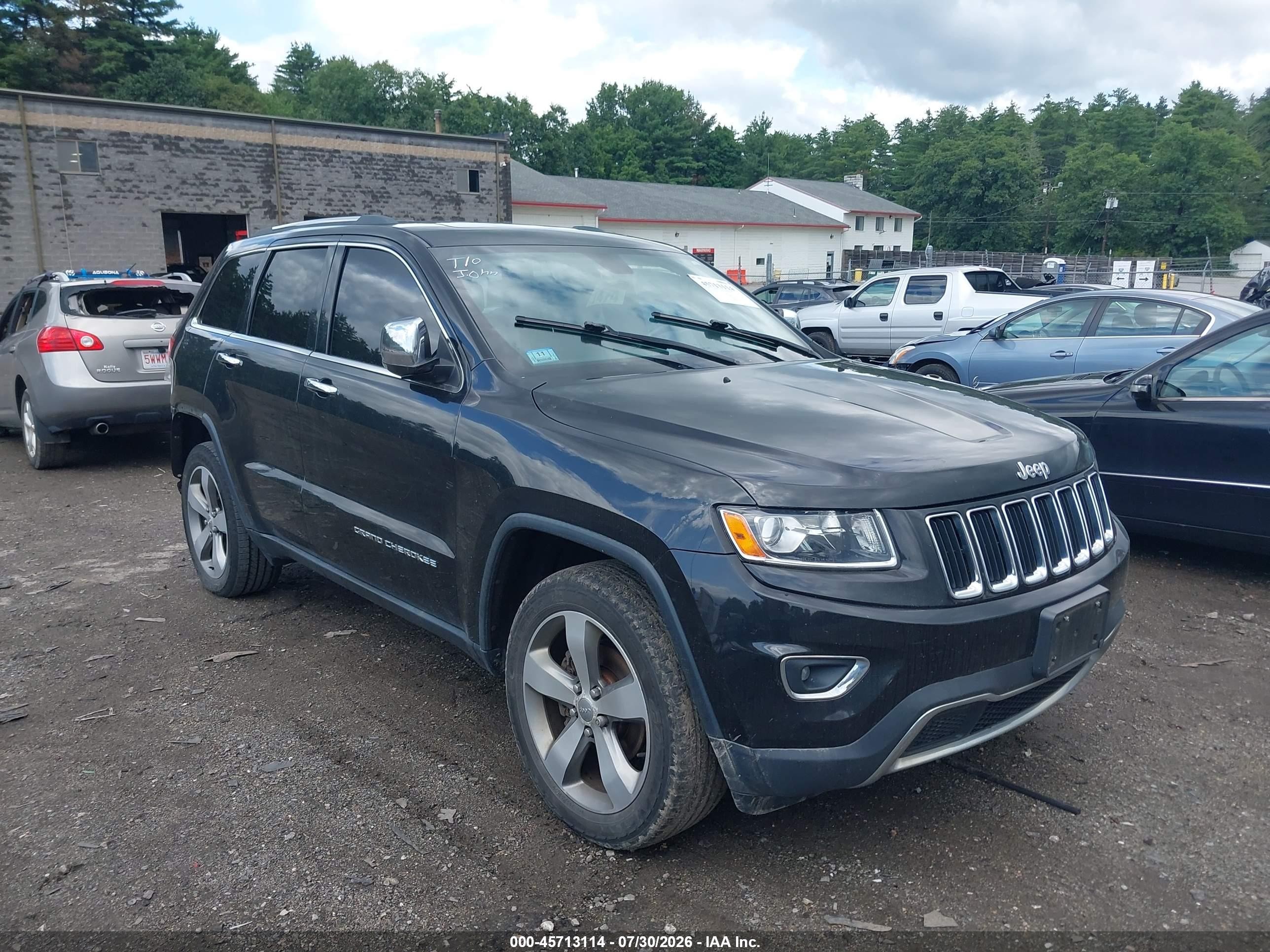 2014 Jeep Grand Cherokee Limited Black vin: 1C4RJFBG7EC347235