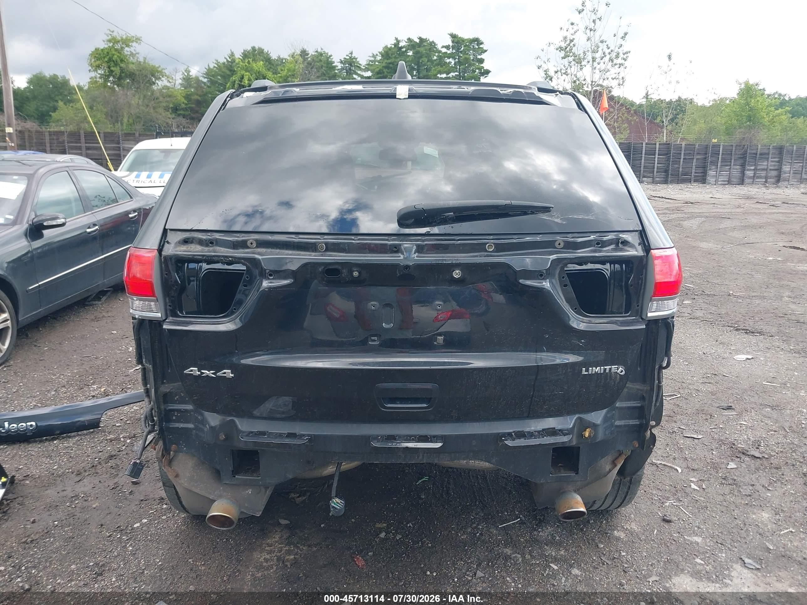 2014 Jeep Grand Cherokee Limited Black vin: 1C4RJFBG7EC347235