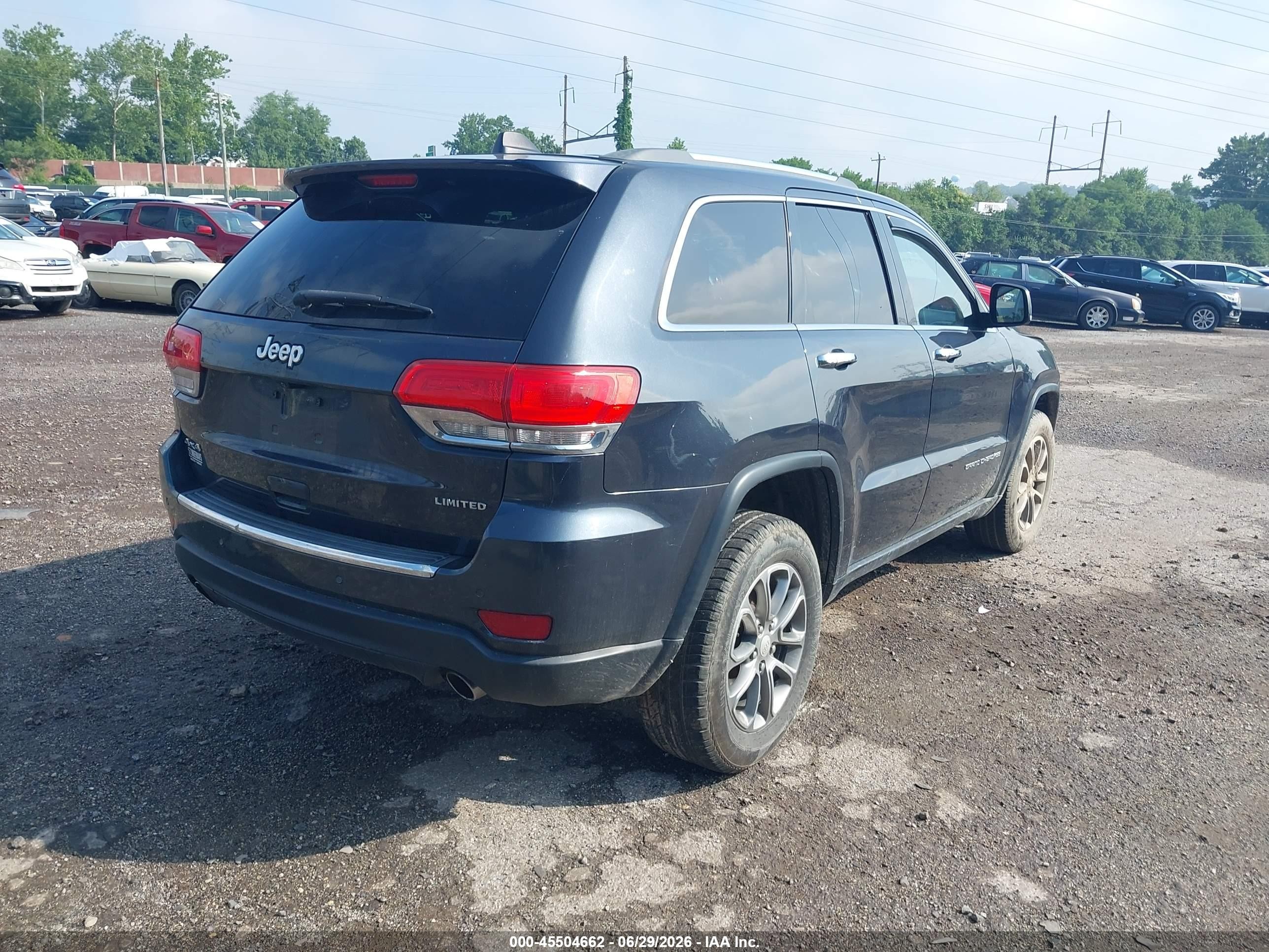 2014 Jeep Grand Cherokee Limited Черный vin: 1C4RJFBG7EC378730