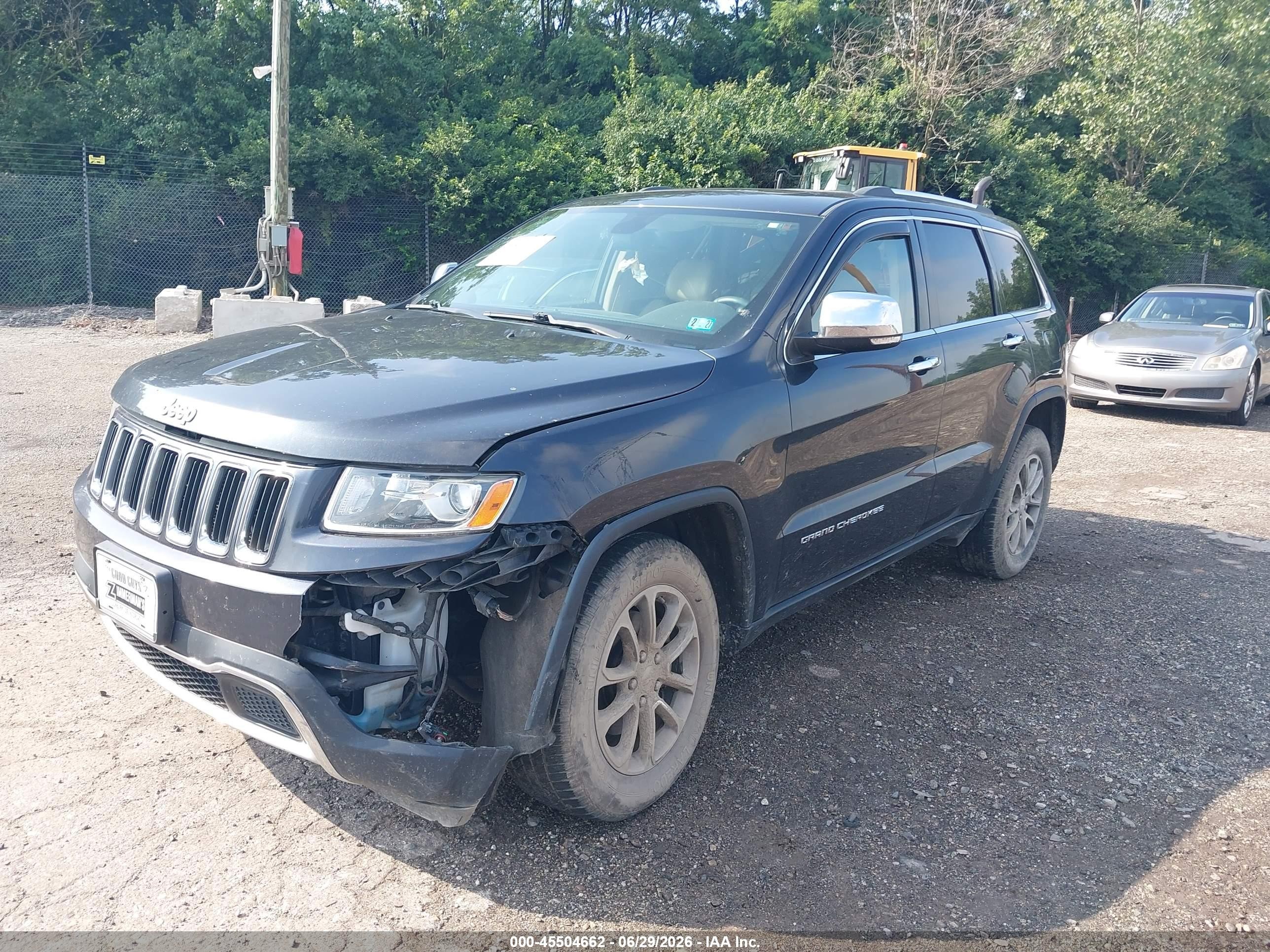 2014 Jeep Grand Cherokee Limited Черный vin: 1C4RJFBG7EC378730